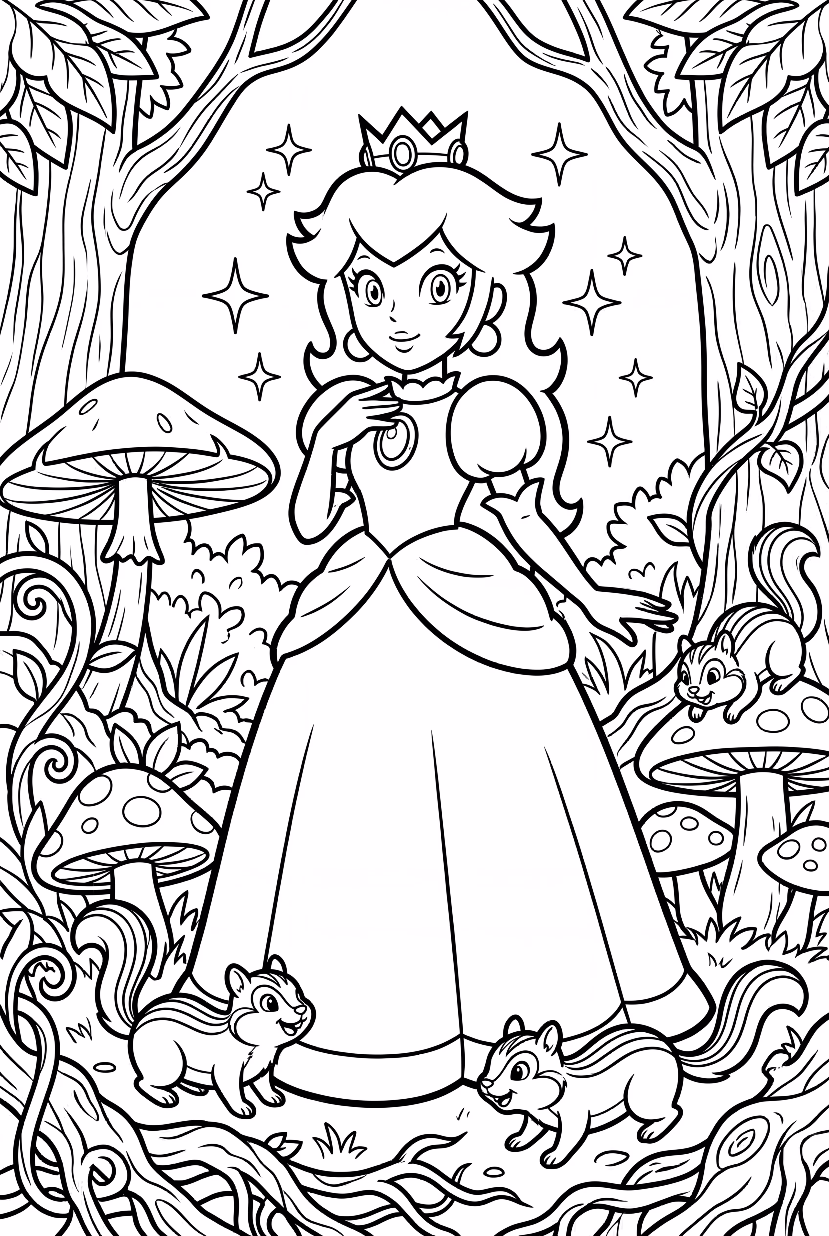 Princess Peach exploring a magical forest-2