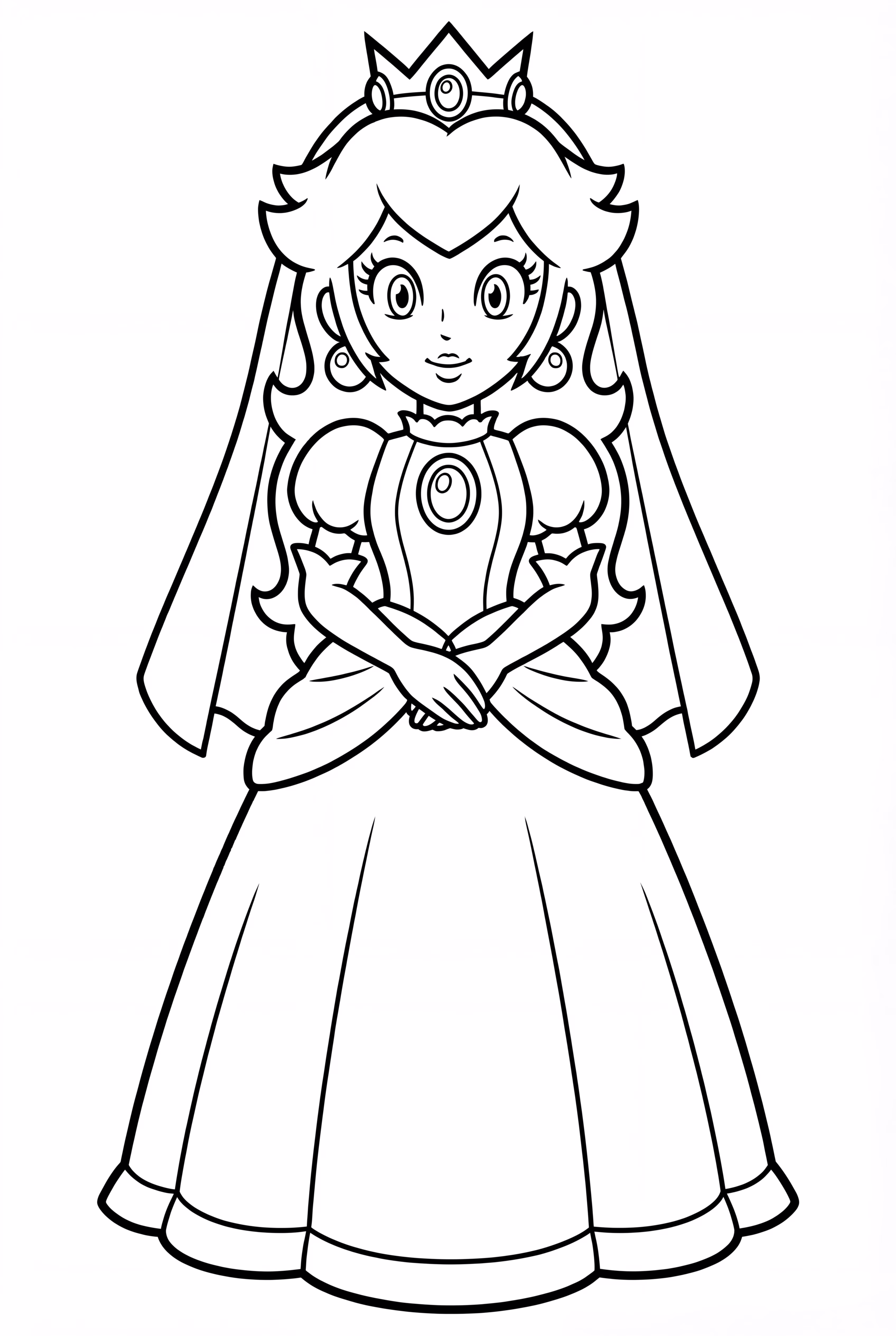 피치 공주의 간단한 웨딩드레스