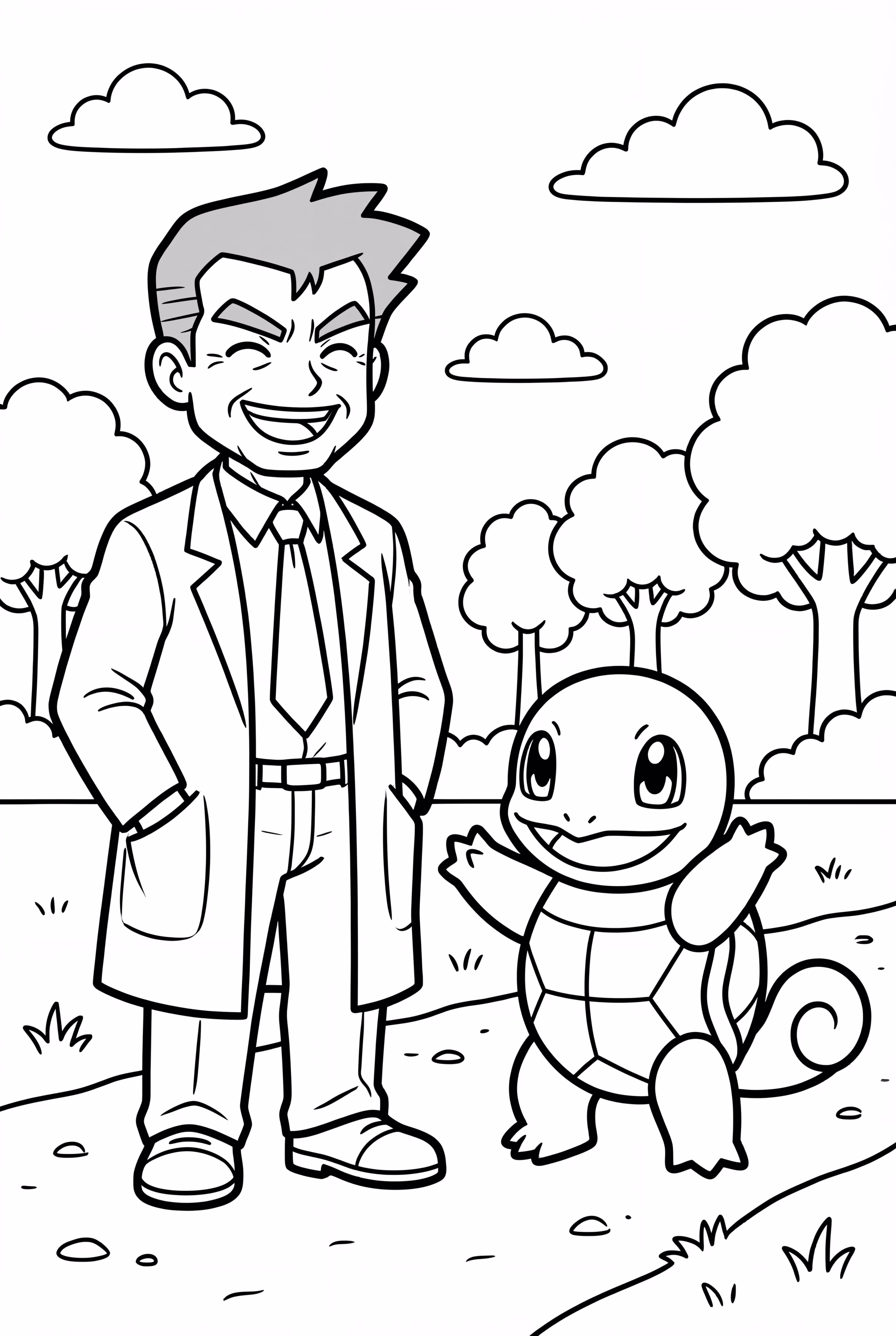 피카츄와 함께한 교수 오크