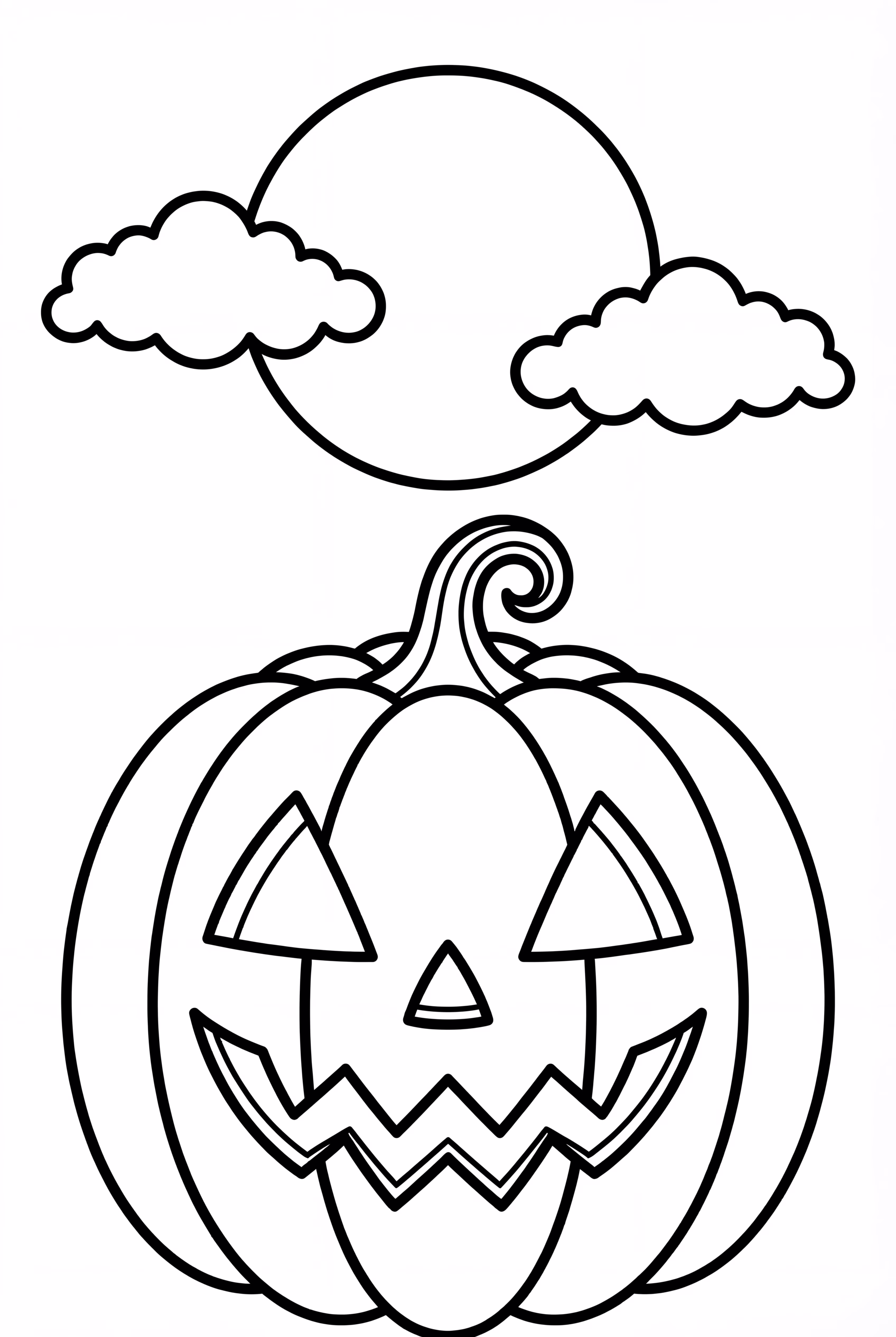 Pumpkin And Full Moon