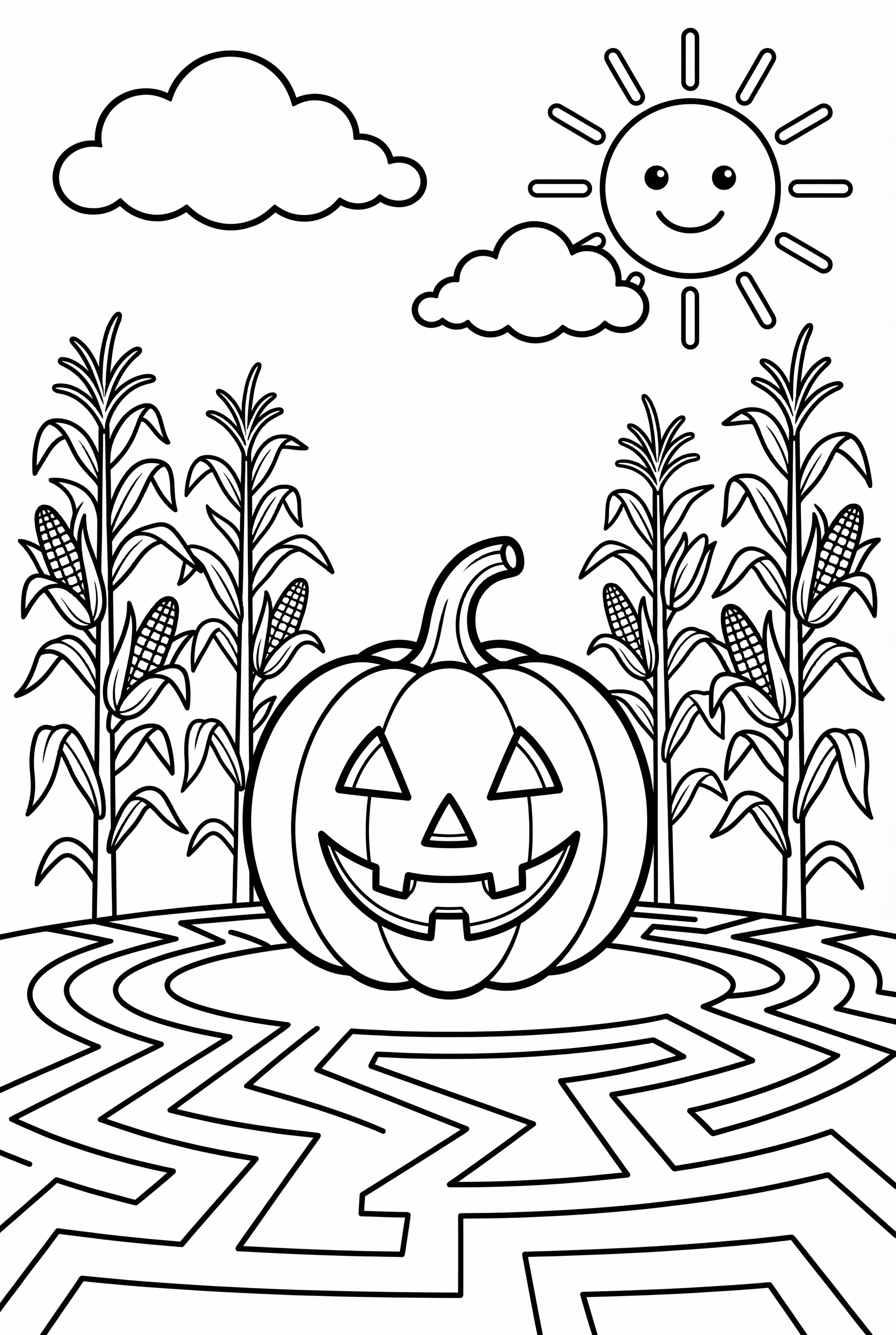 玉米迷宫中的南瓜