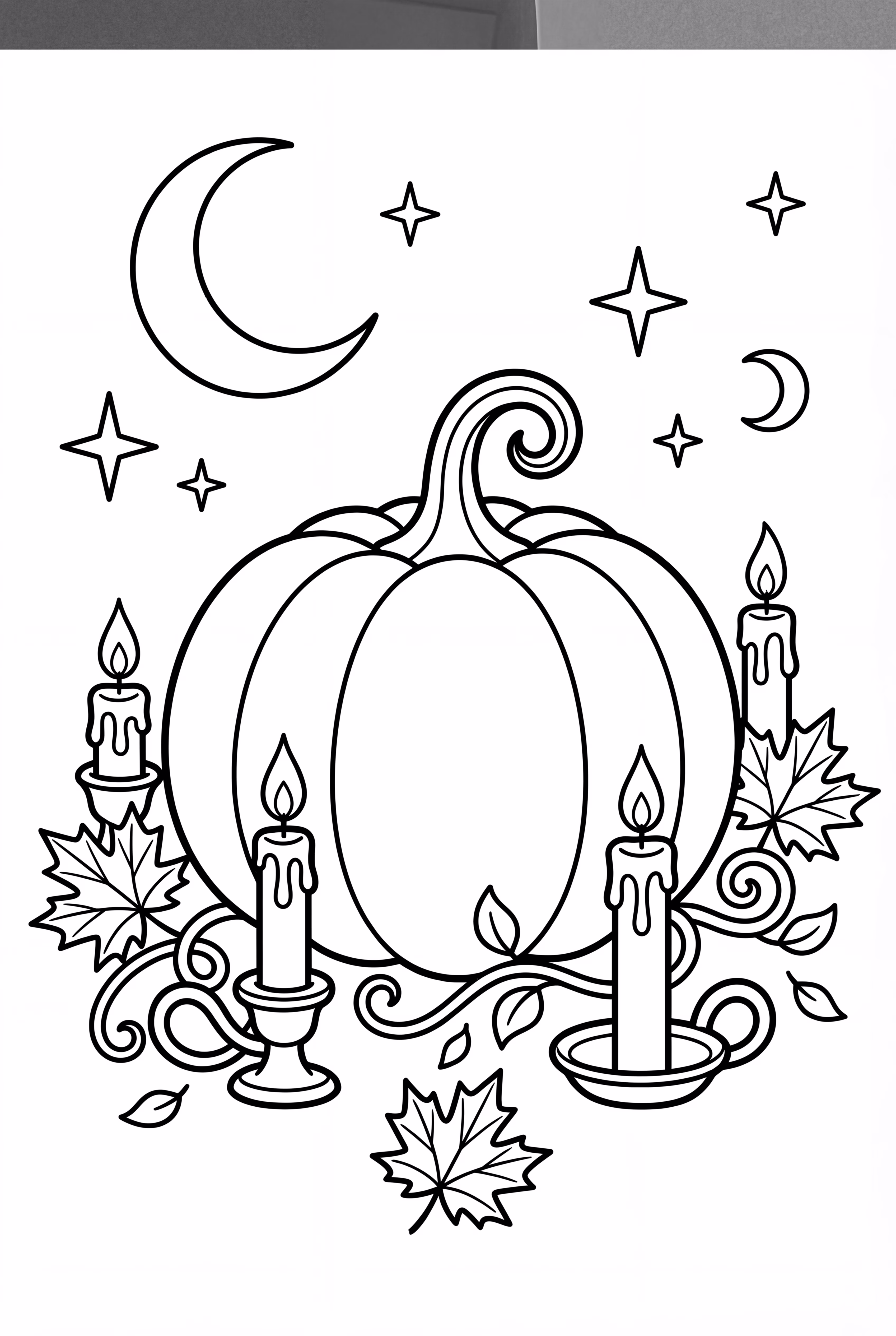 被蜡烛围绕的南瓜