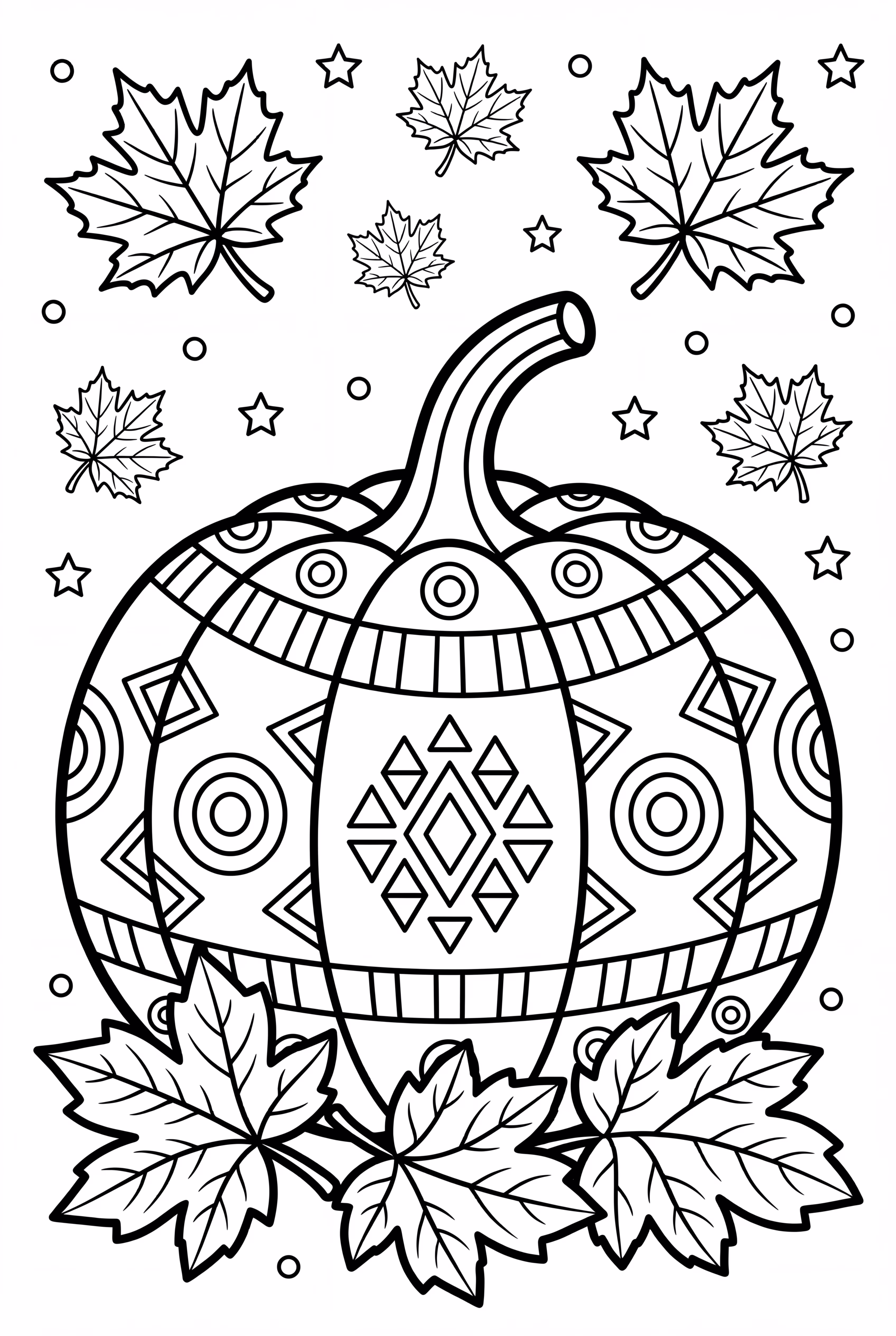 Pumpkin With Geometric Shapes