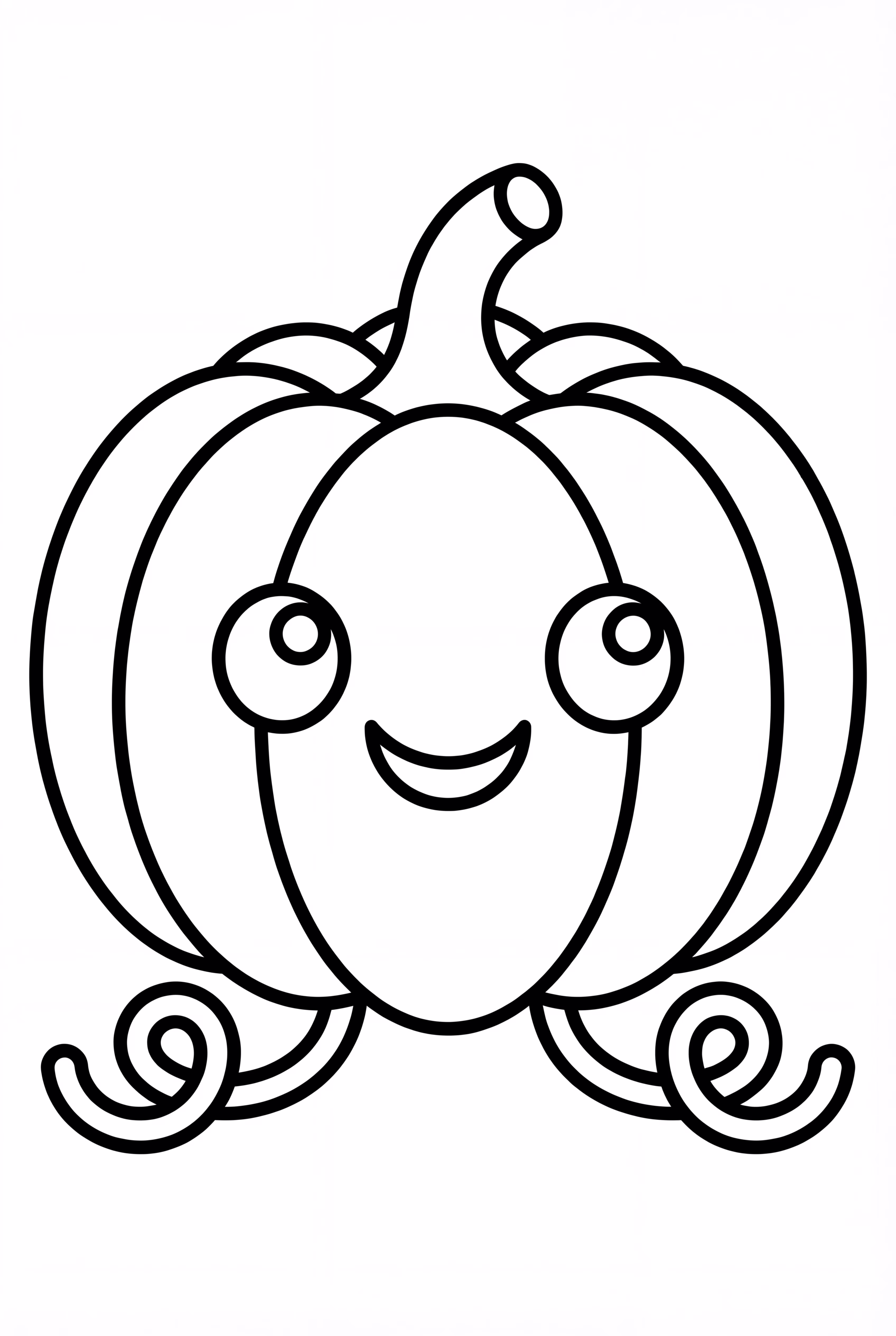 Pumpkin With Rainbow Stripes