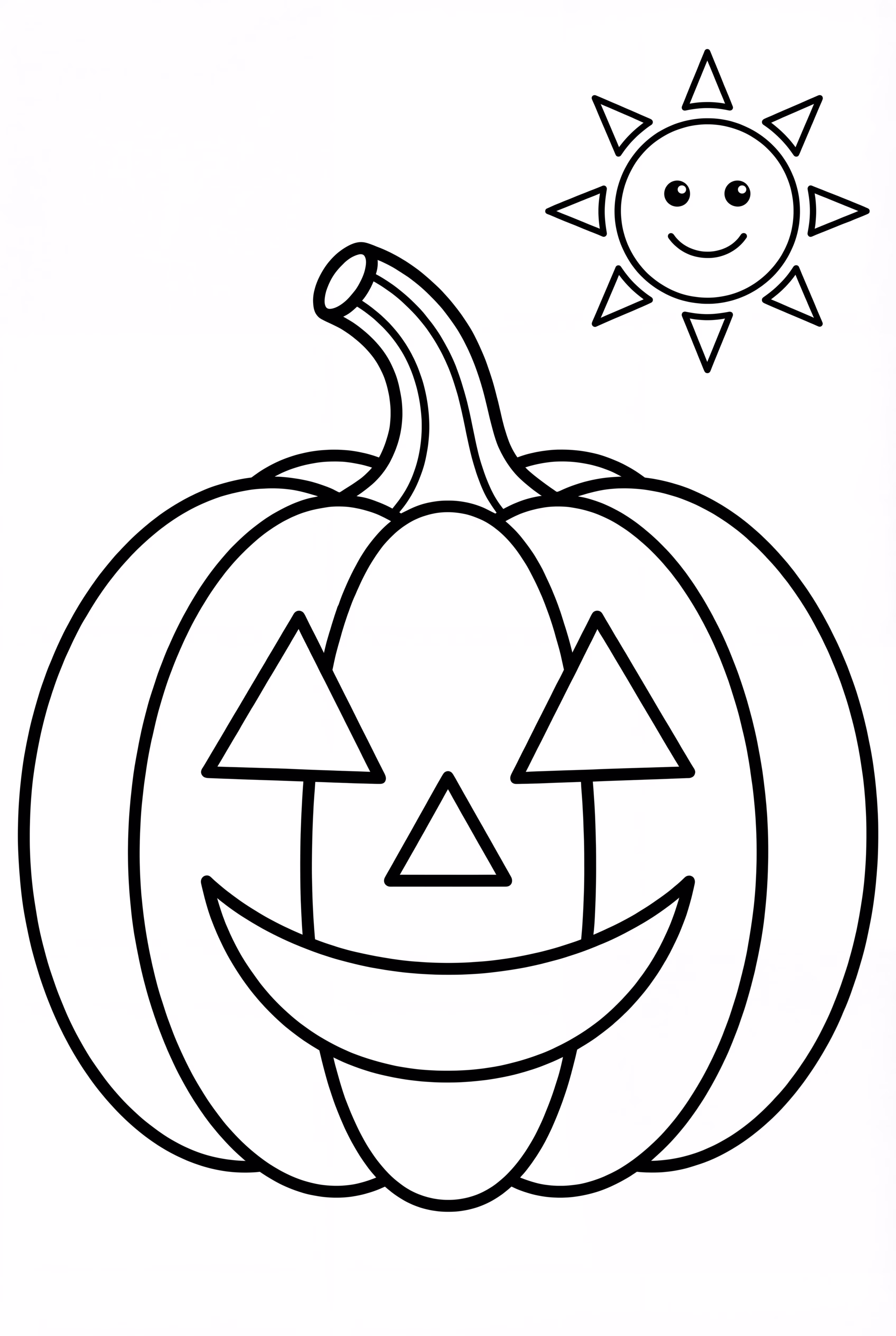 微笑的太阳和南瓜