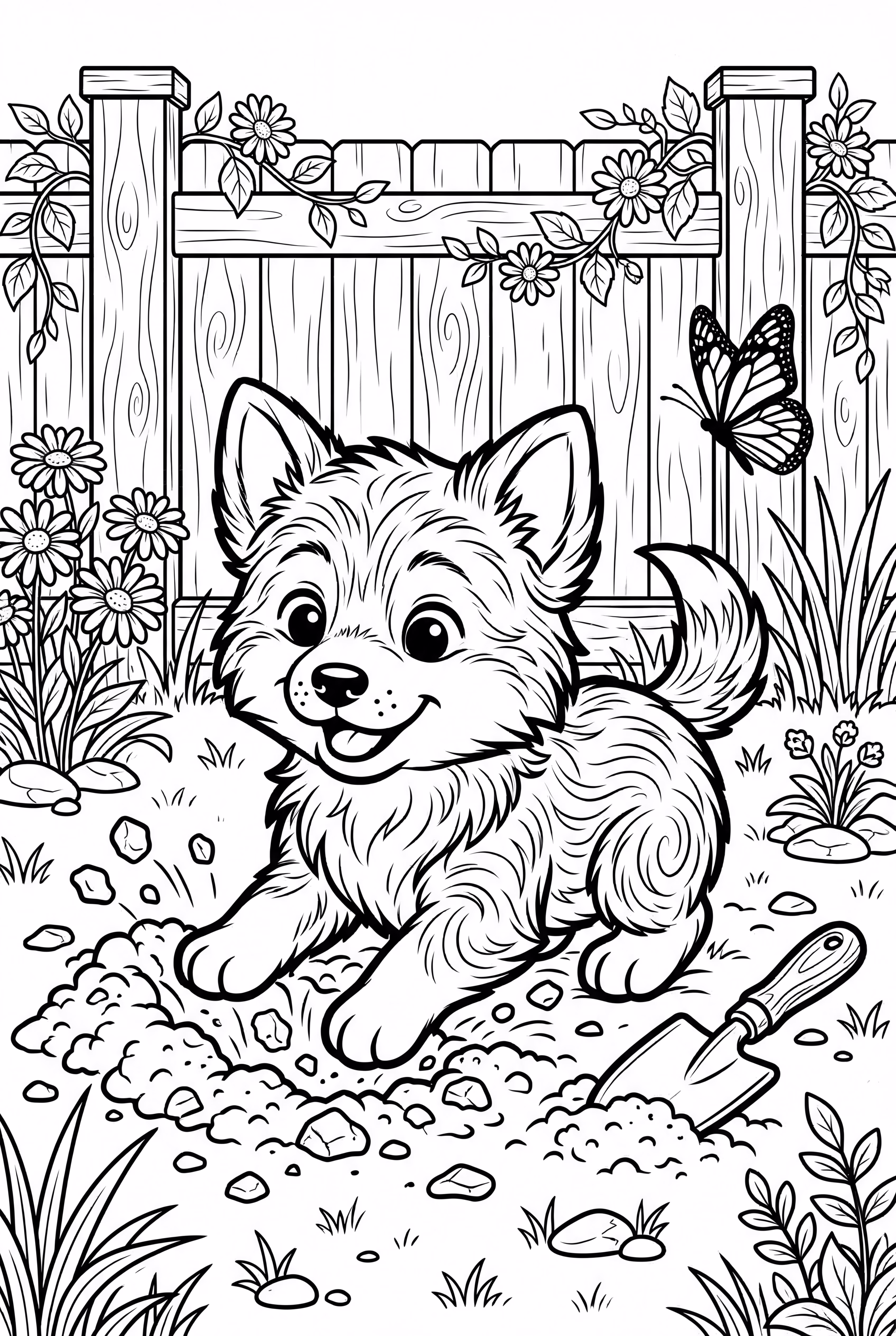 Puppy Digging in the Backyard-2