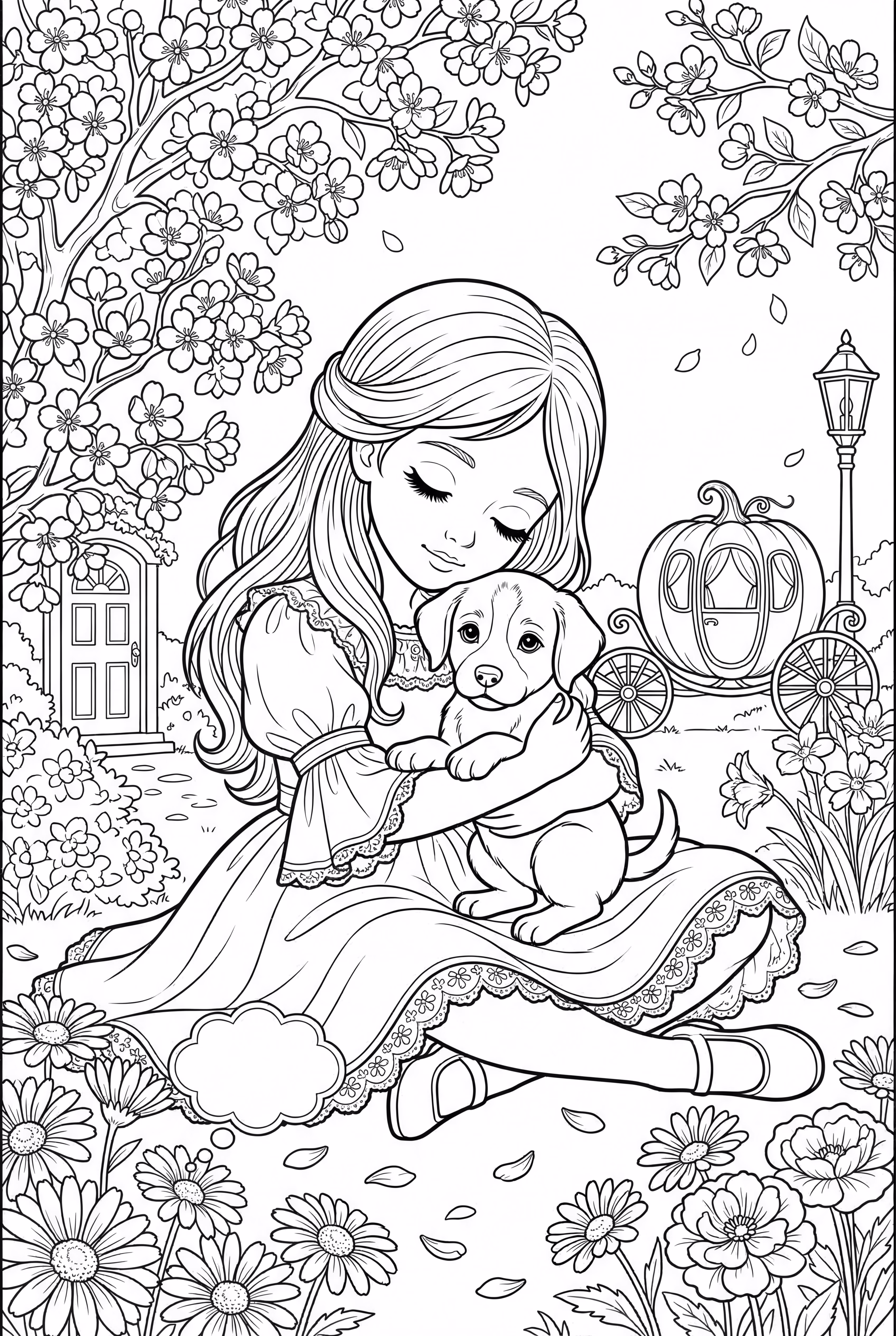 Histoire d'amour de chiot avec une fille