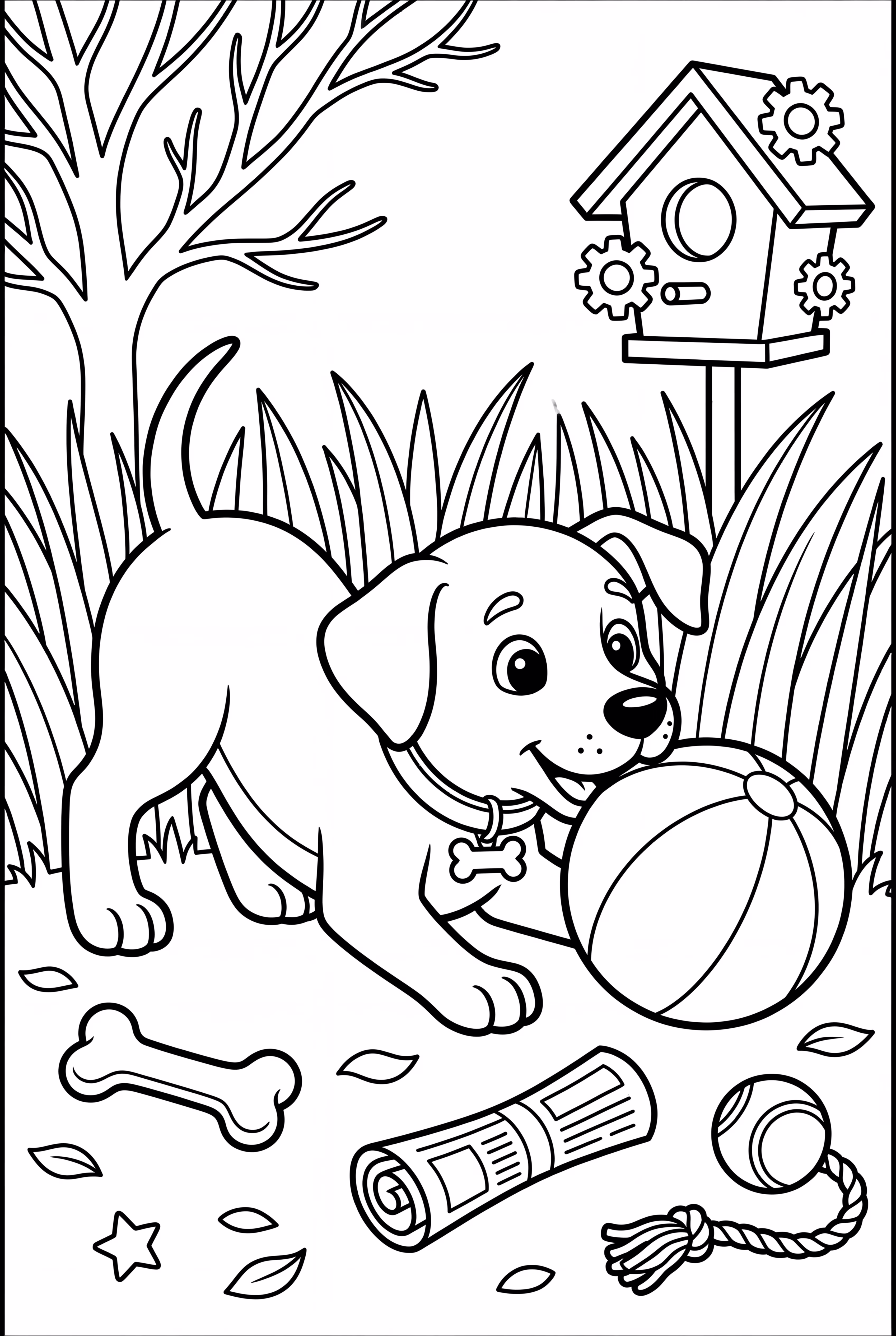 Puppy Playing with a Ball