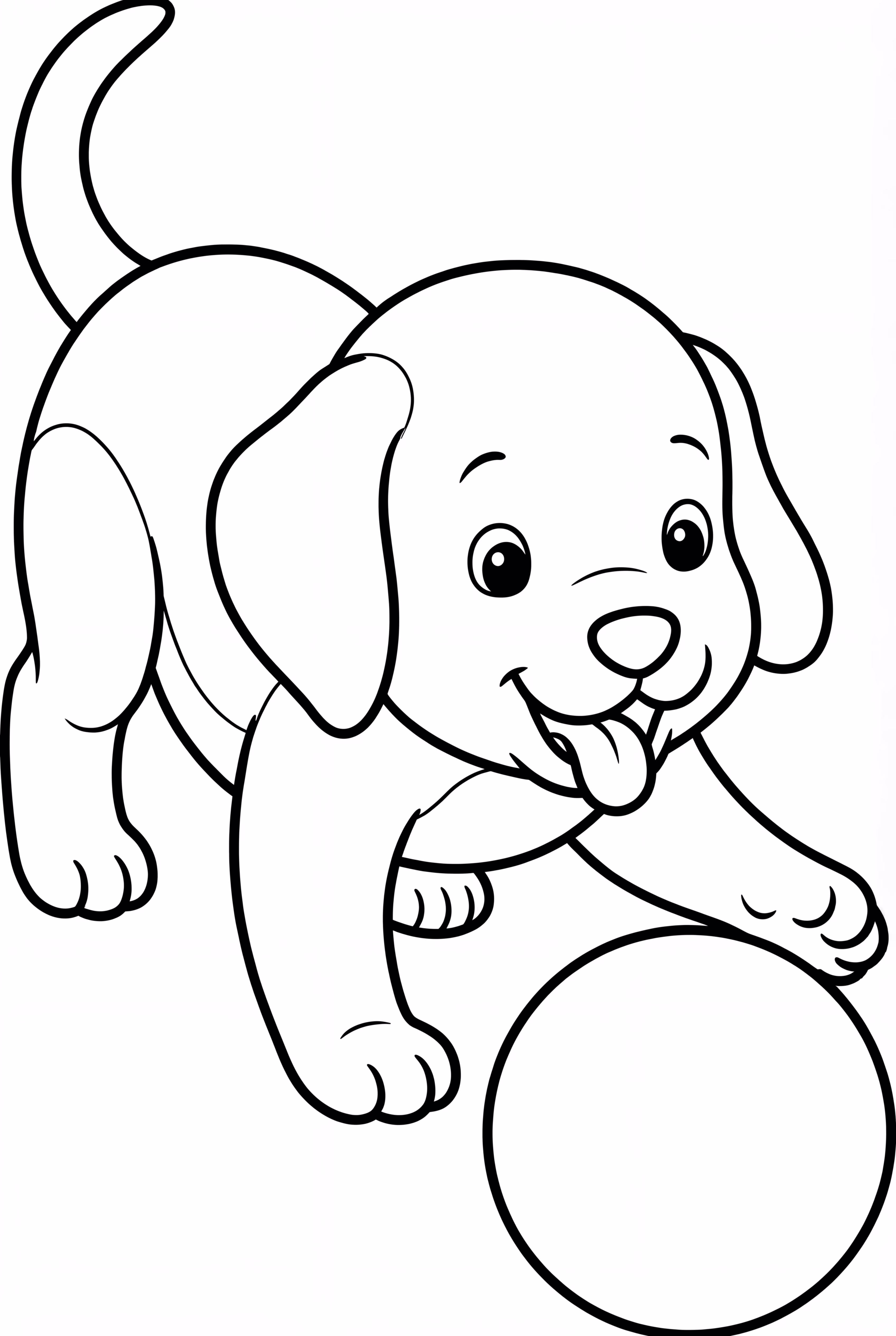 Puppy Playing With A Ball