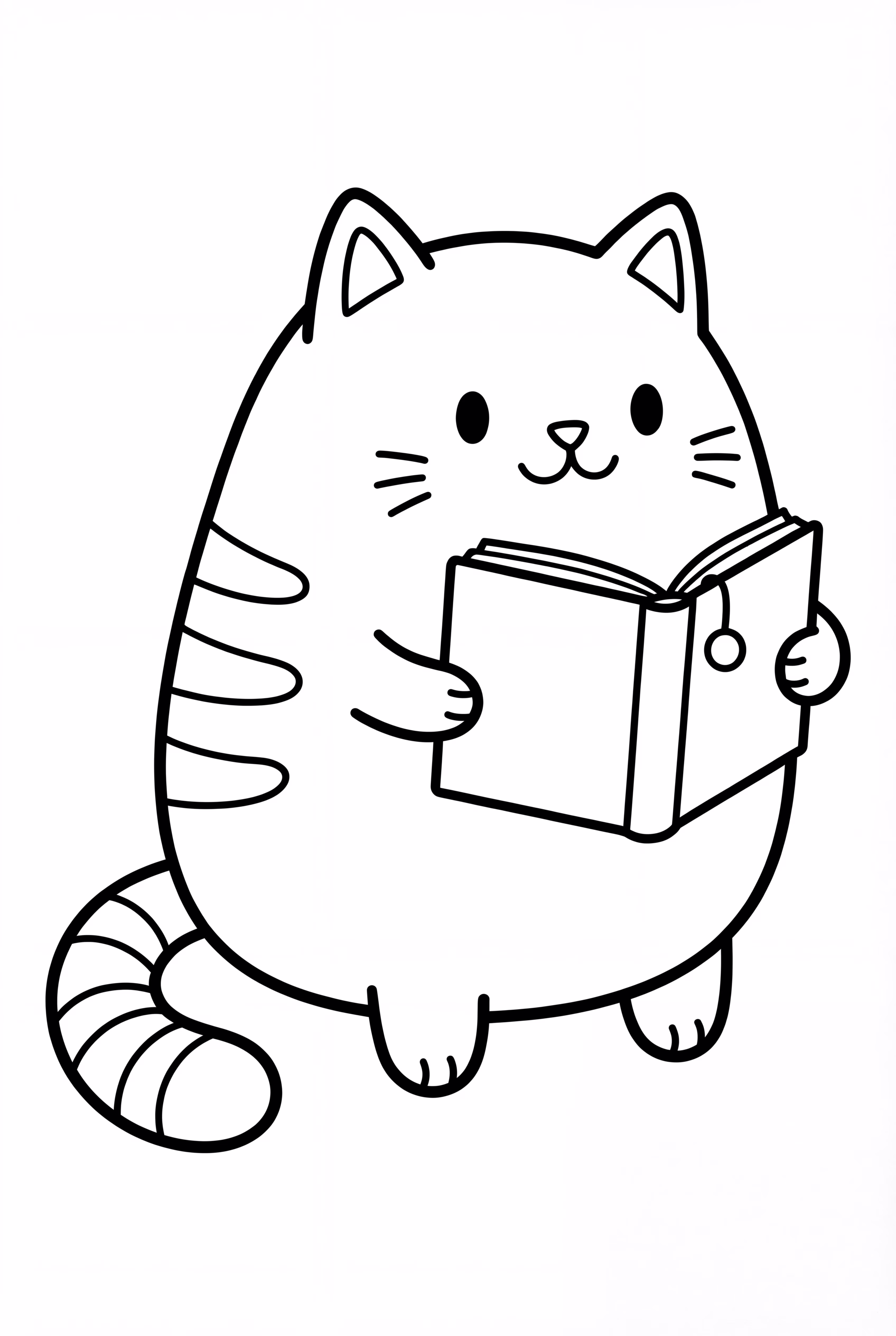Pusheen Reading A Book