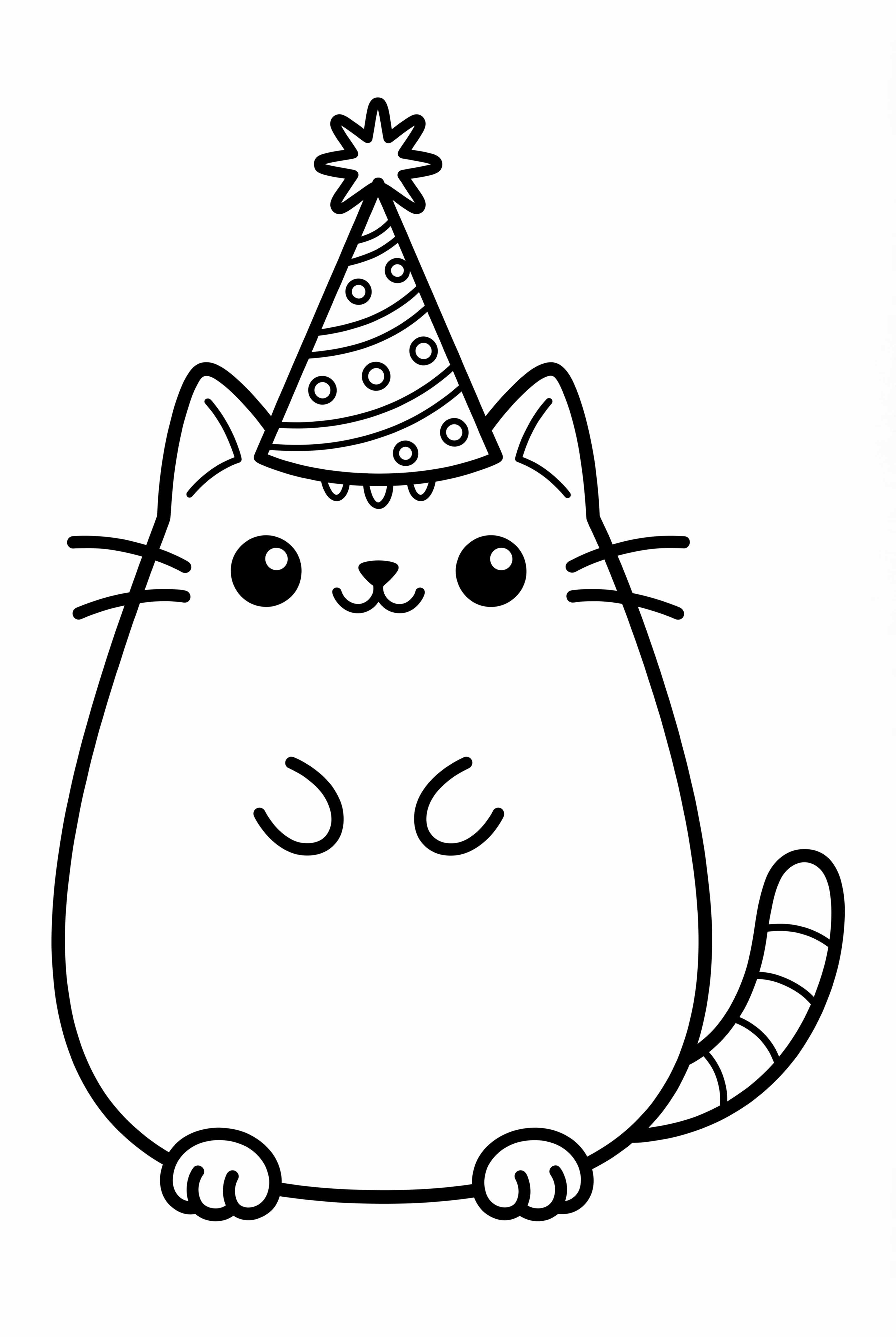 Pusheen Usando Chapéu de Festa