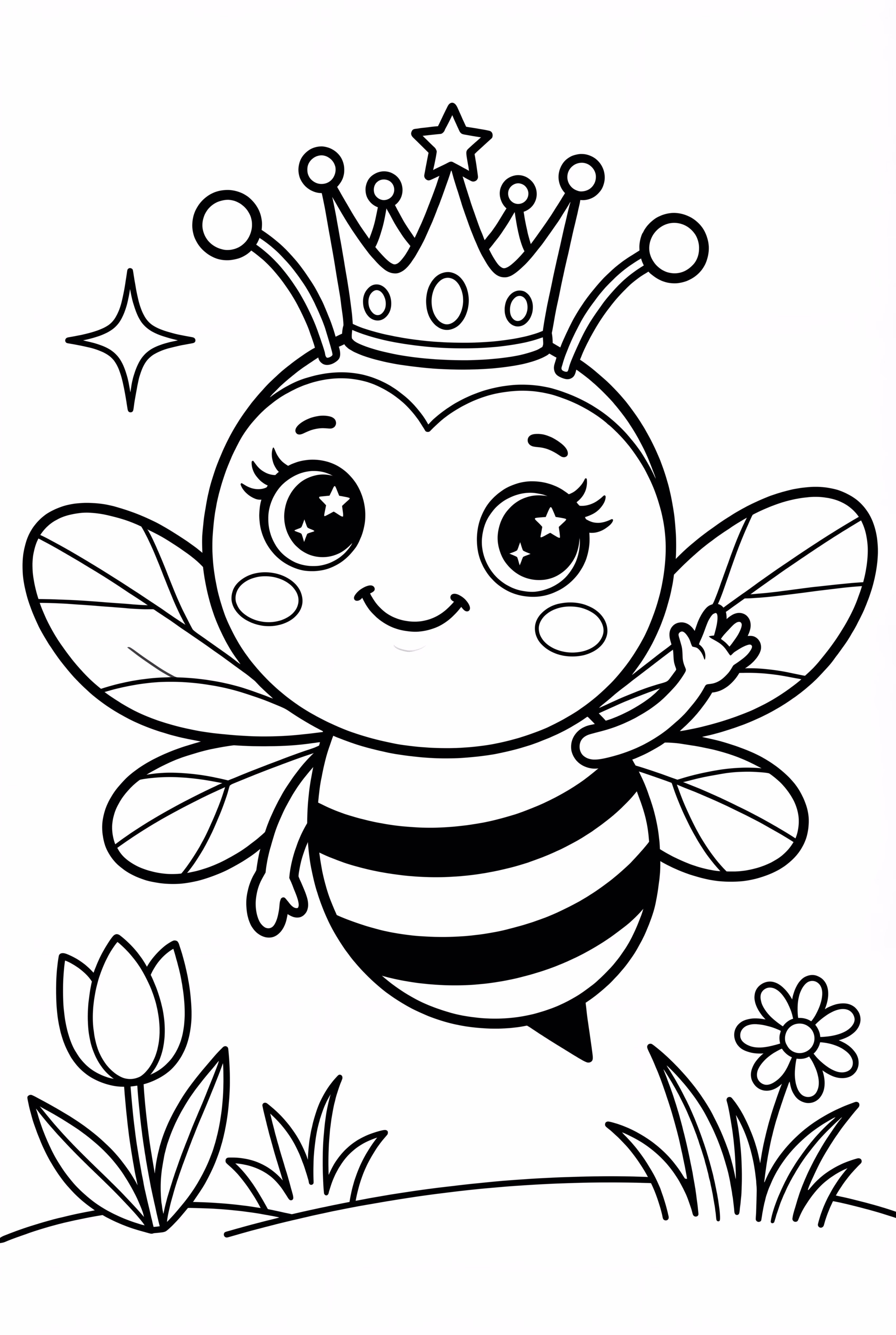 Queen Bee in Her Royal Hive