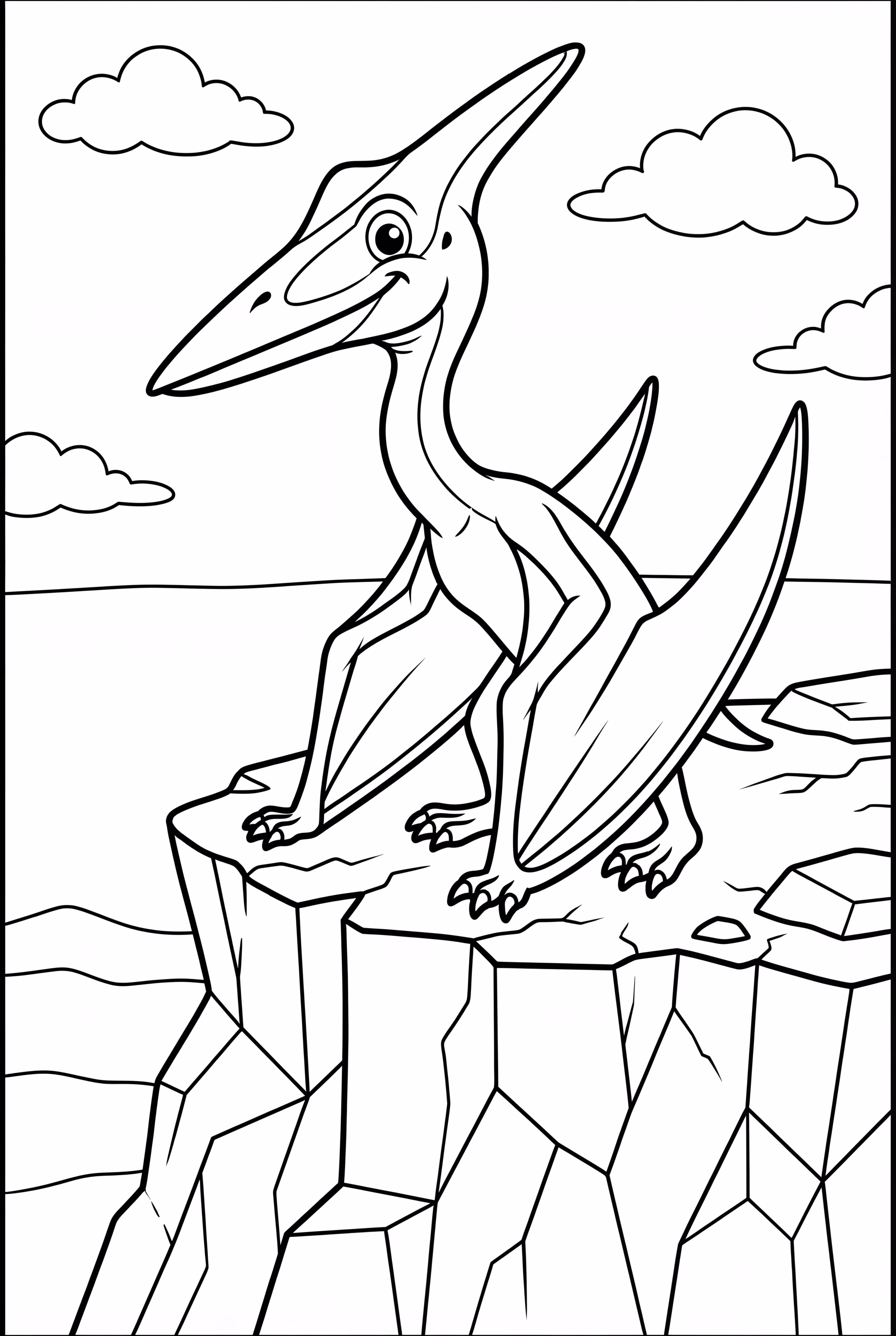 Quetzalcoatlus Pousado em um Penhasco