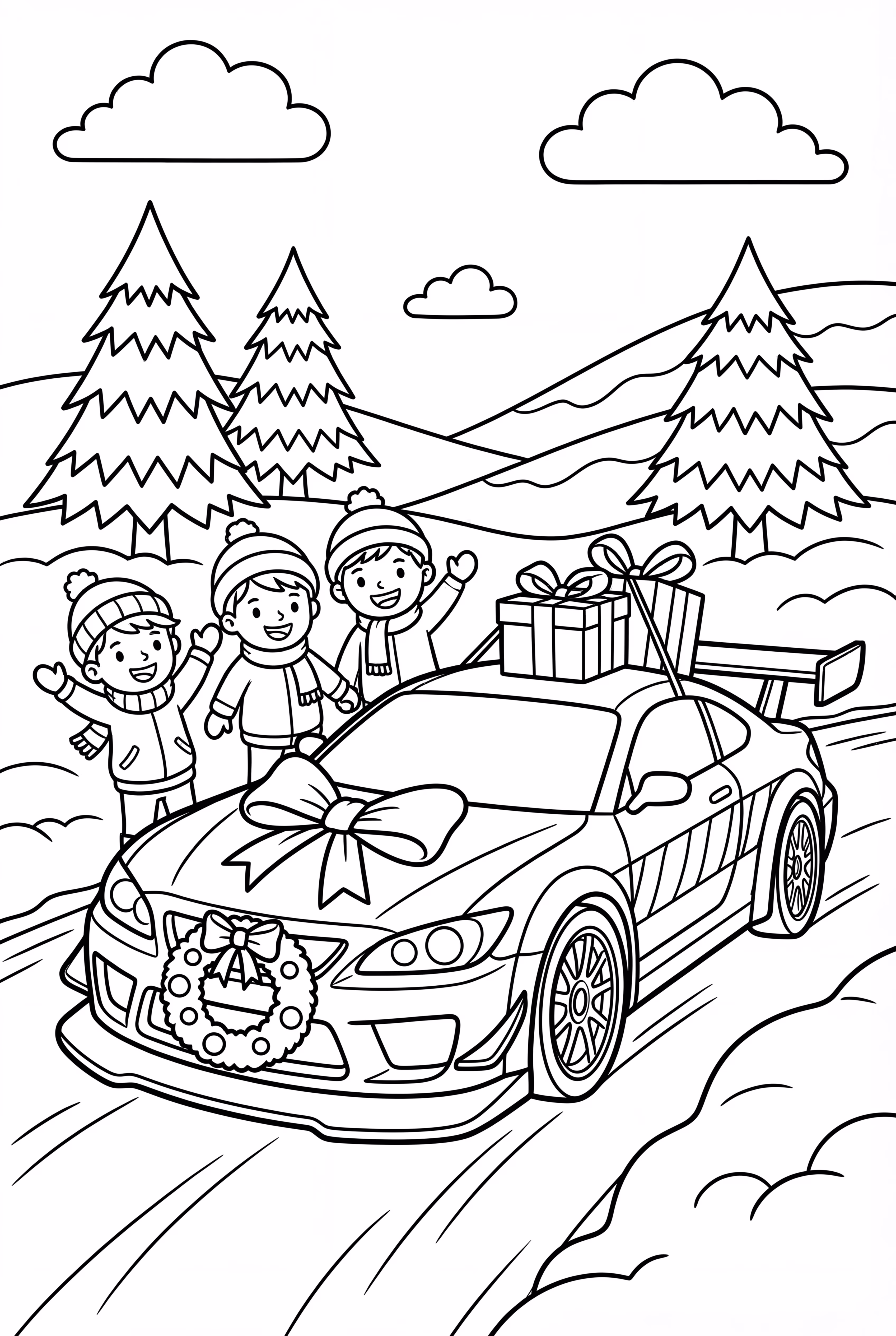 Race Car Competing In A Christmas Parade