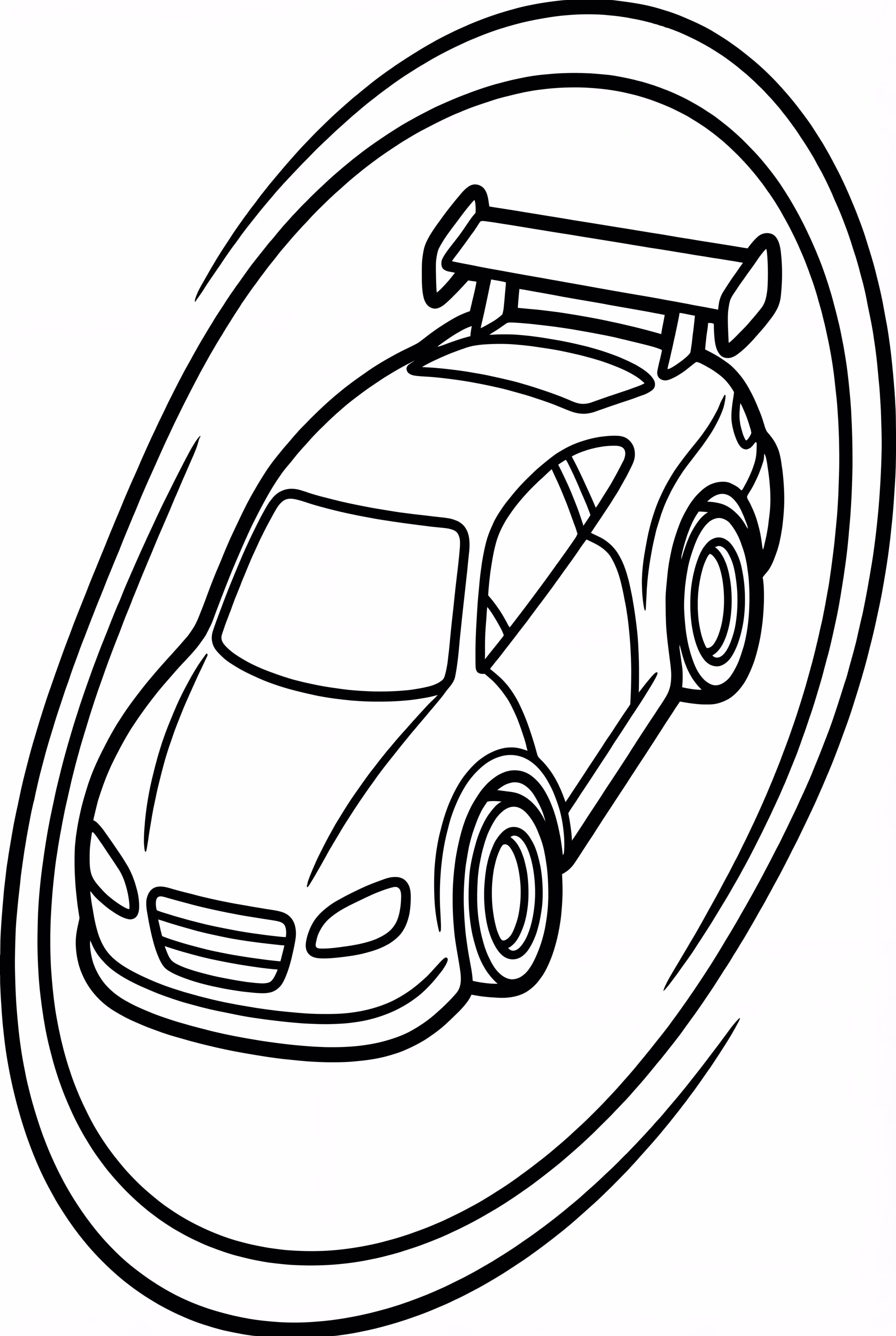 Race Car On A Simple Oval Track