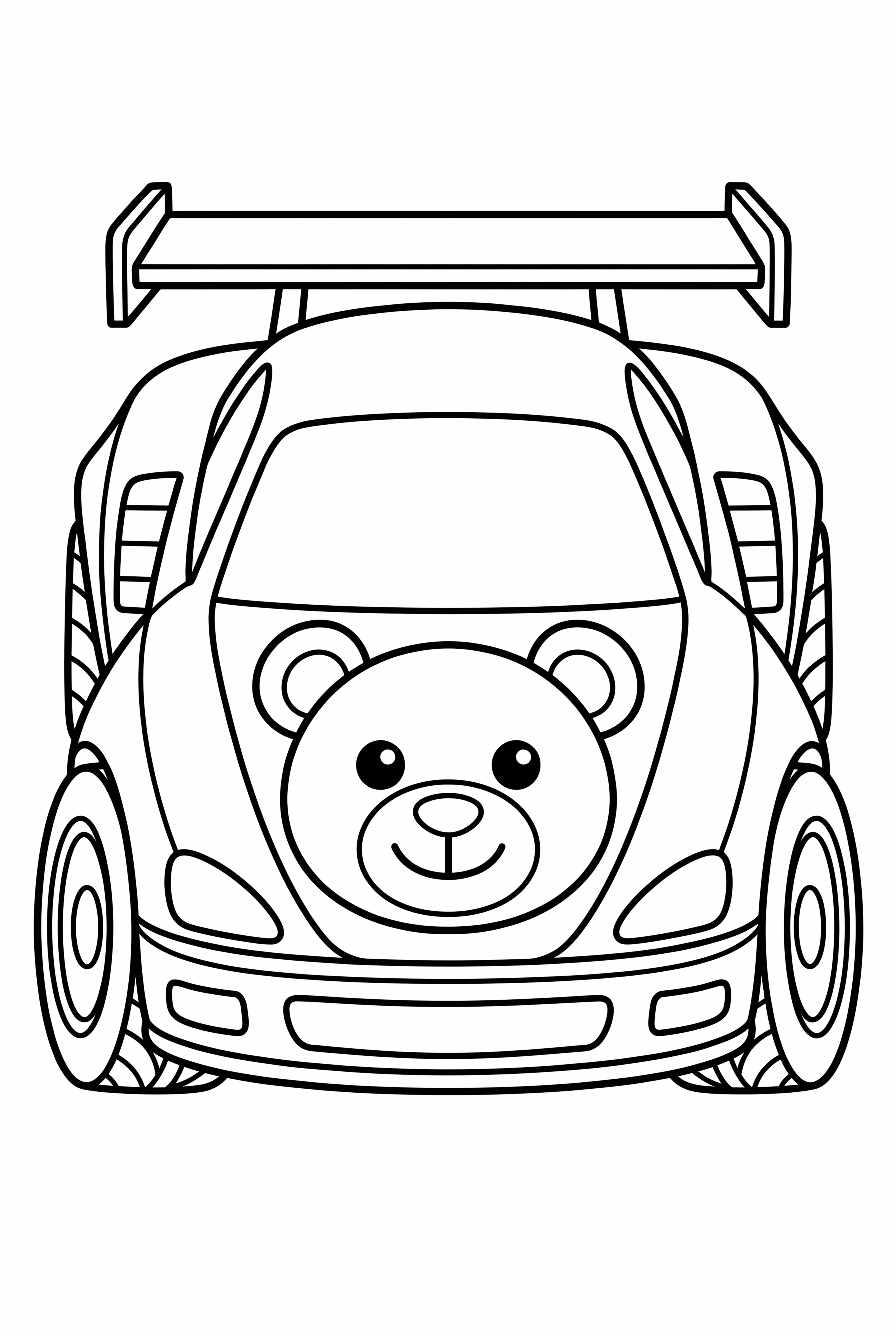 Race Car With Animal Face Decal