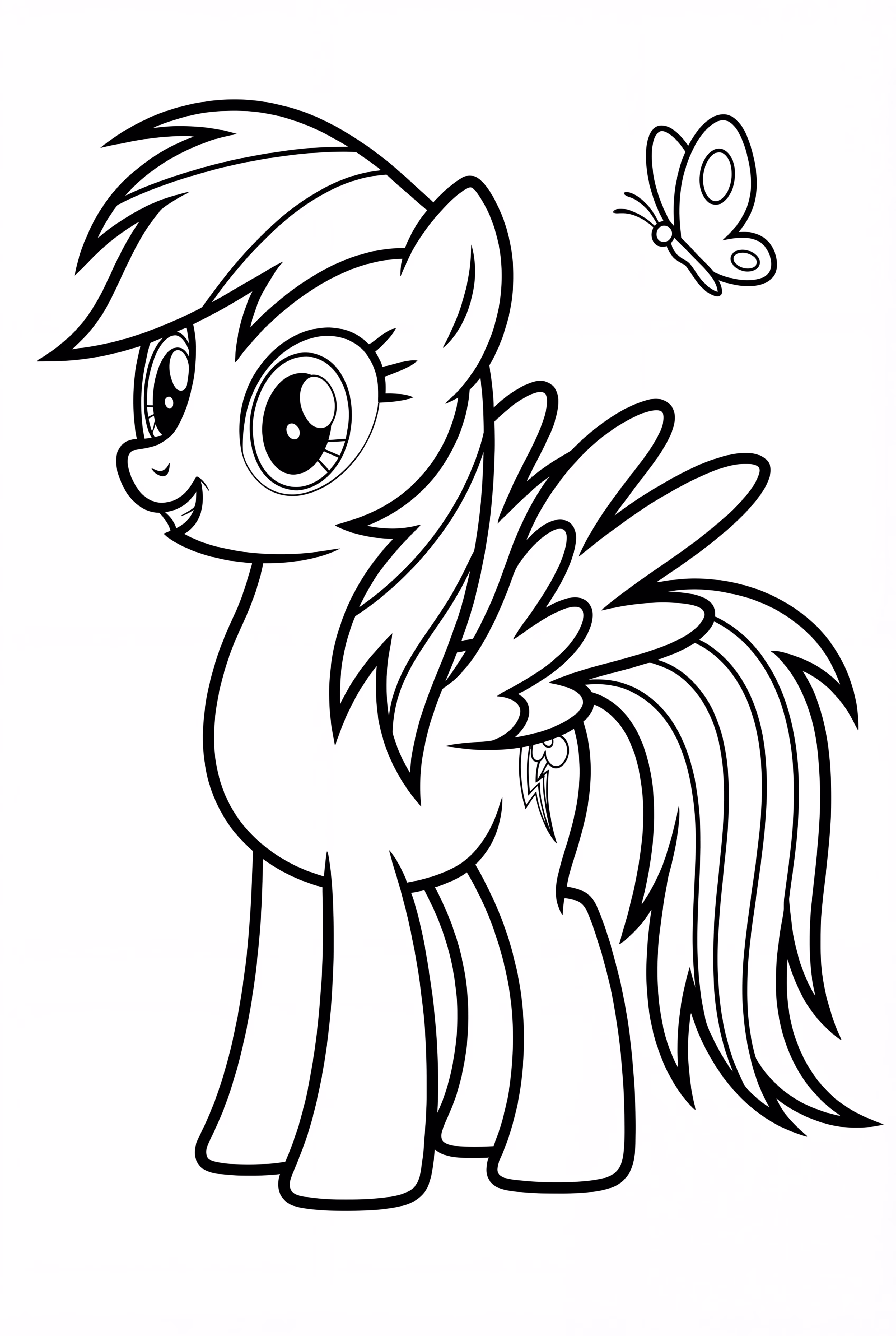 Rainbow Dash And A Butterfly