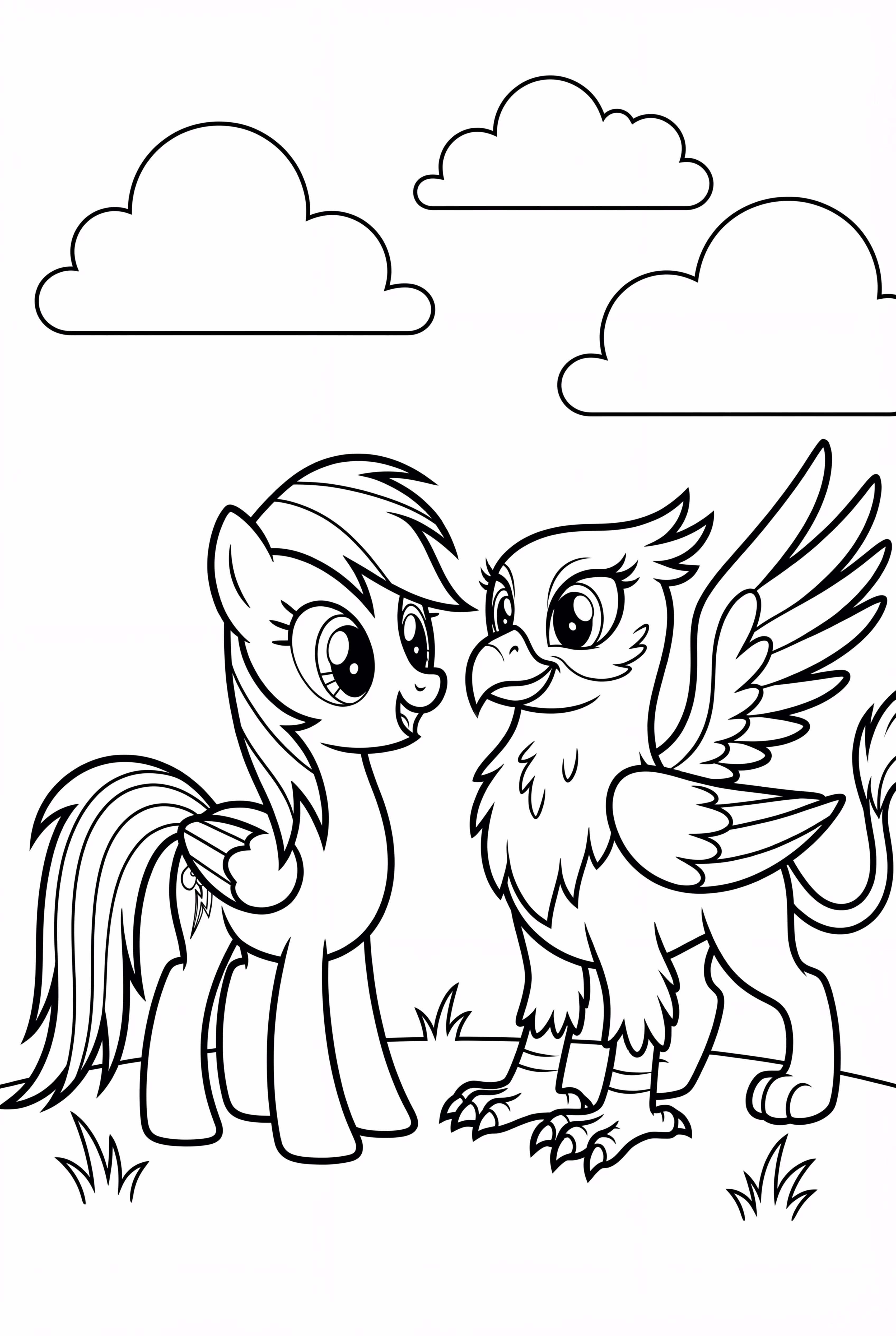 Rainbow Dash And Gilda The Griffon