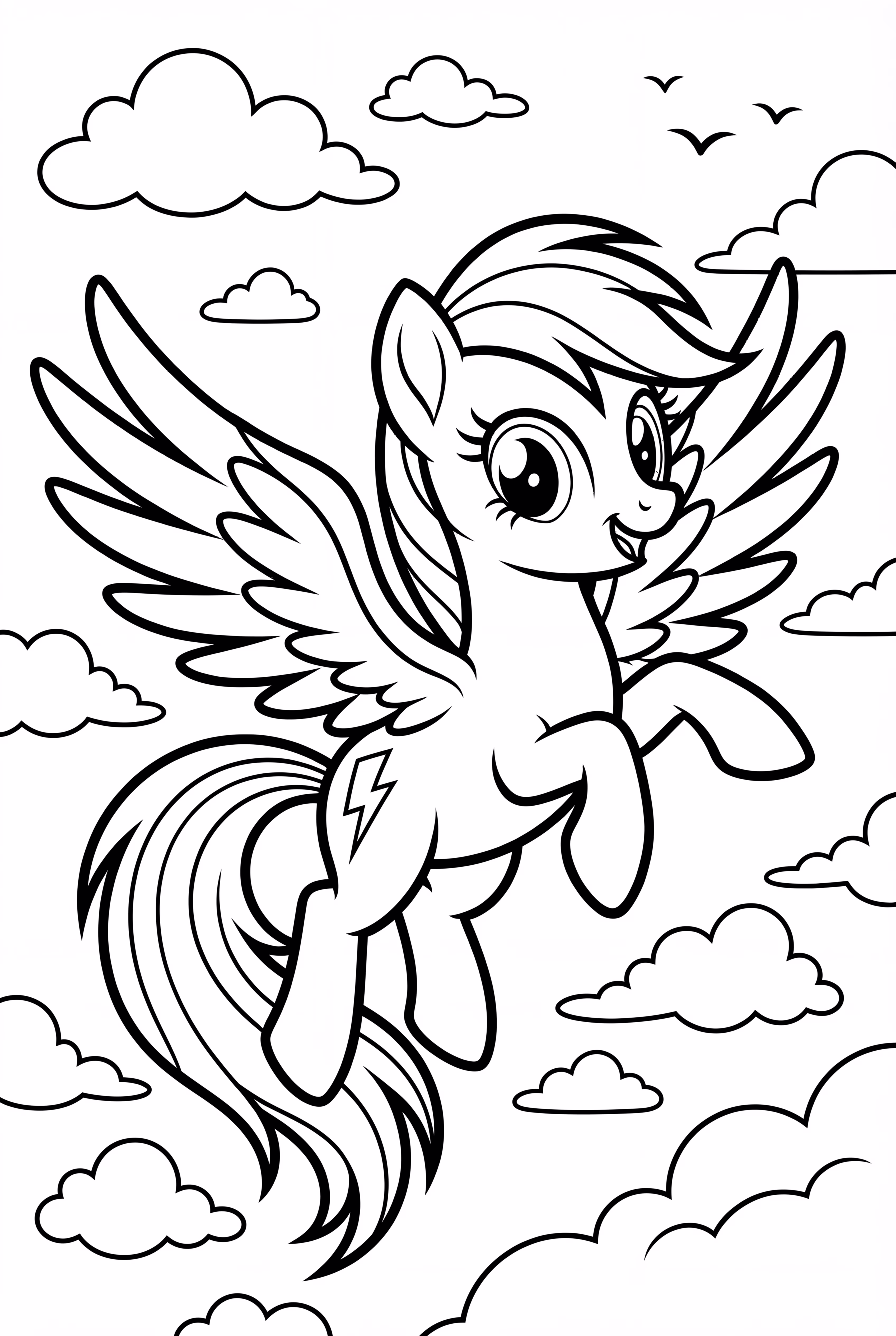 Rainbow Dash Clearing Clouds From The Sky
