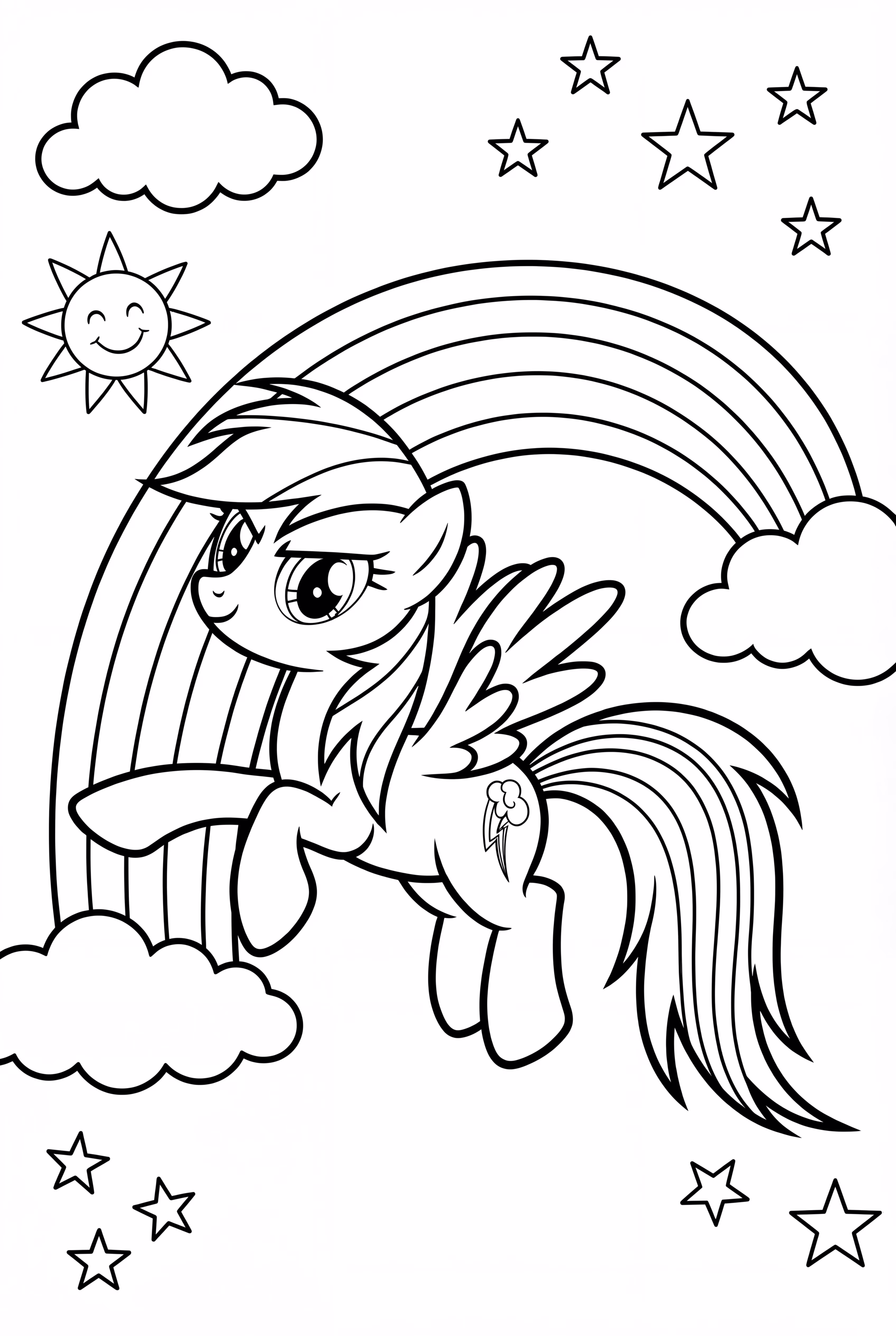 Rainbow Dash Criando um Arco-íris