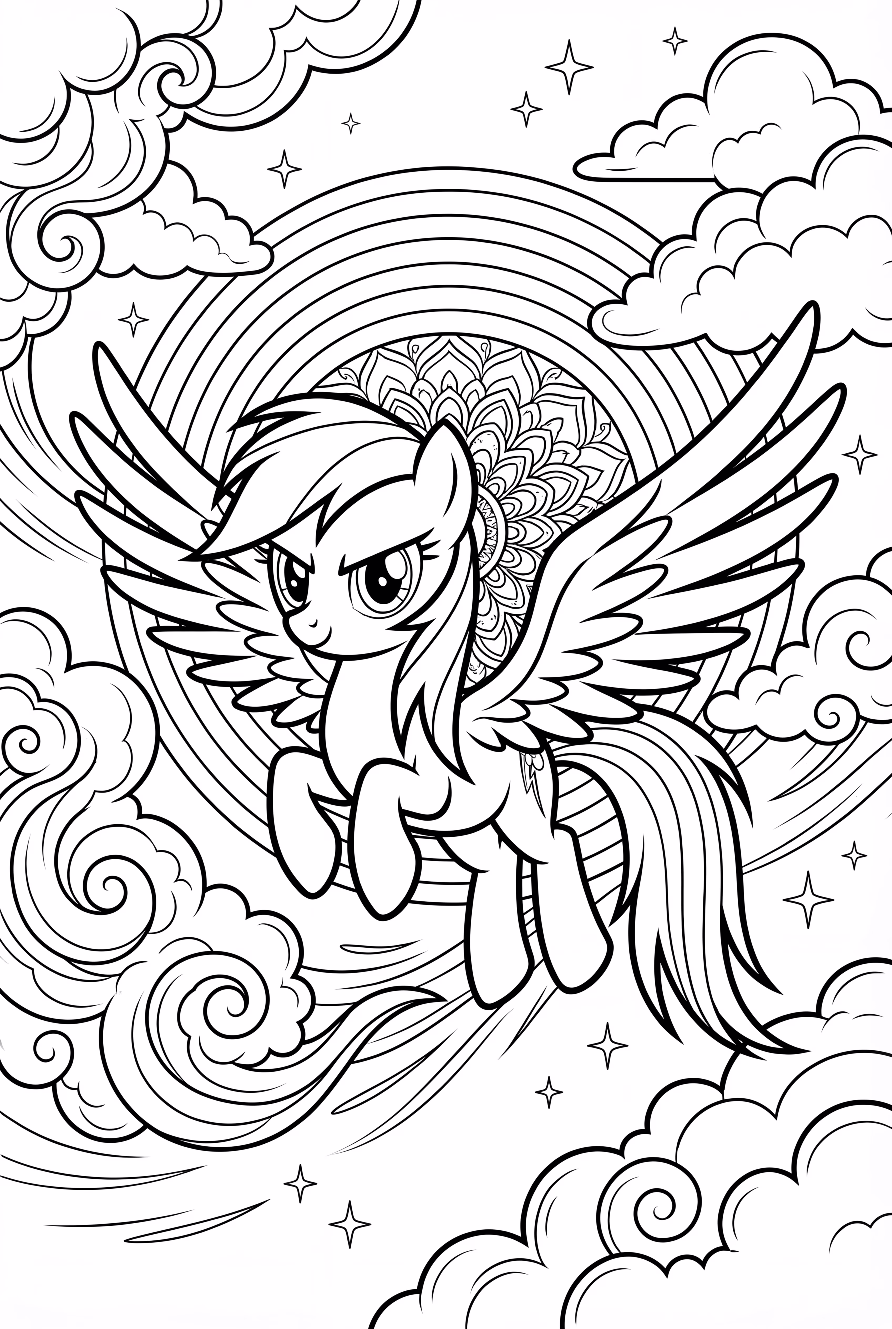 Rainbow Dash Creating A Sonic Rainboom