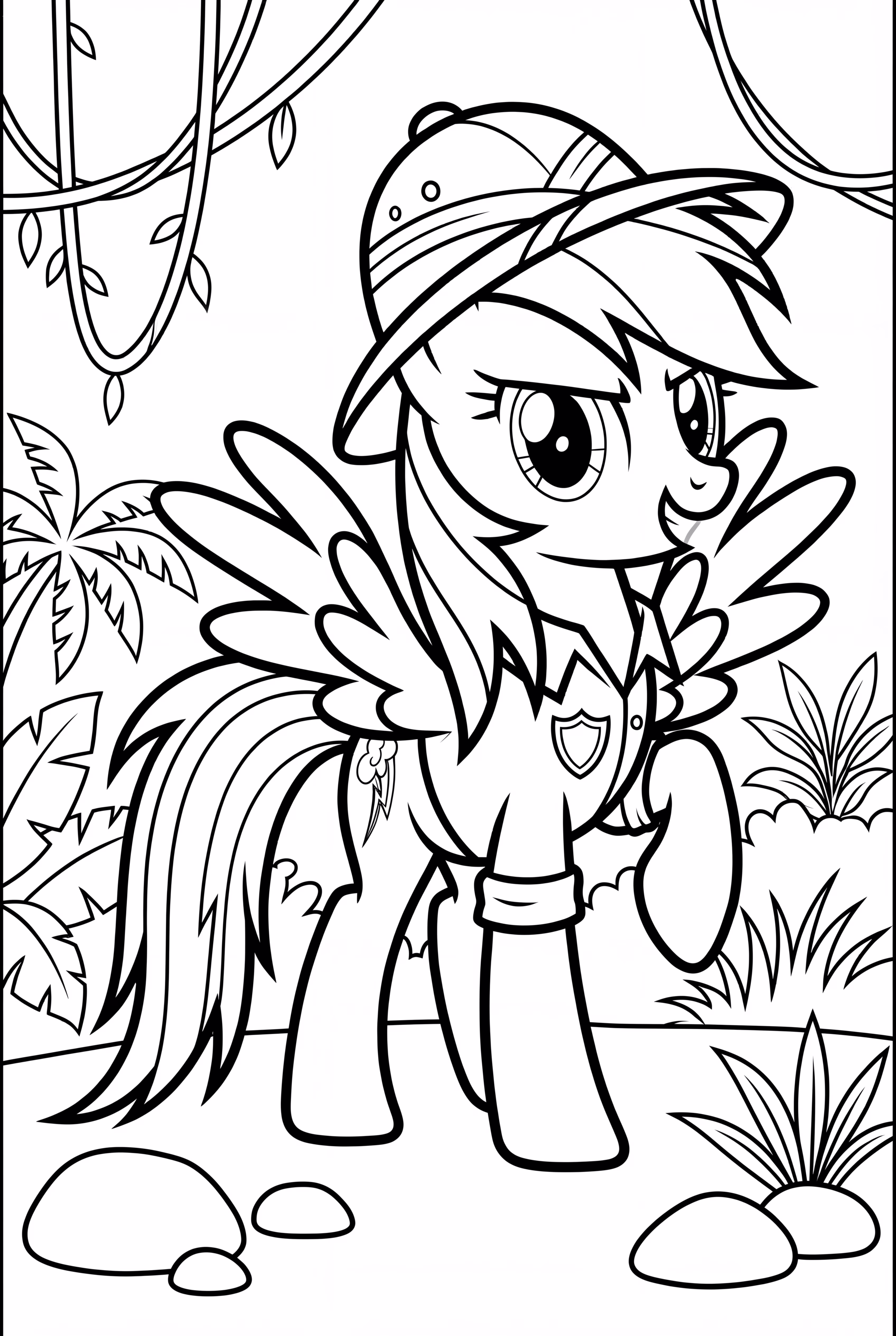 Rainbow Dash Dressed As Daring Do