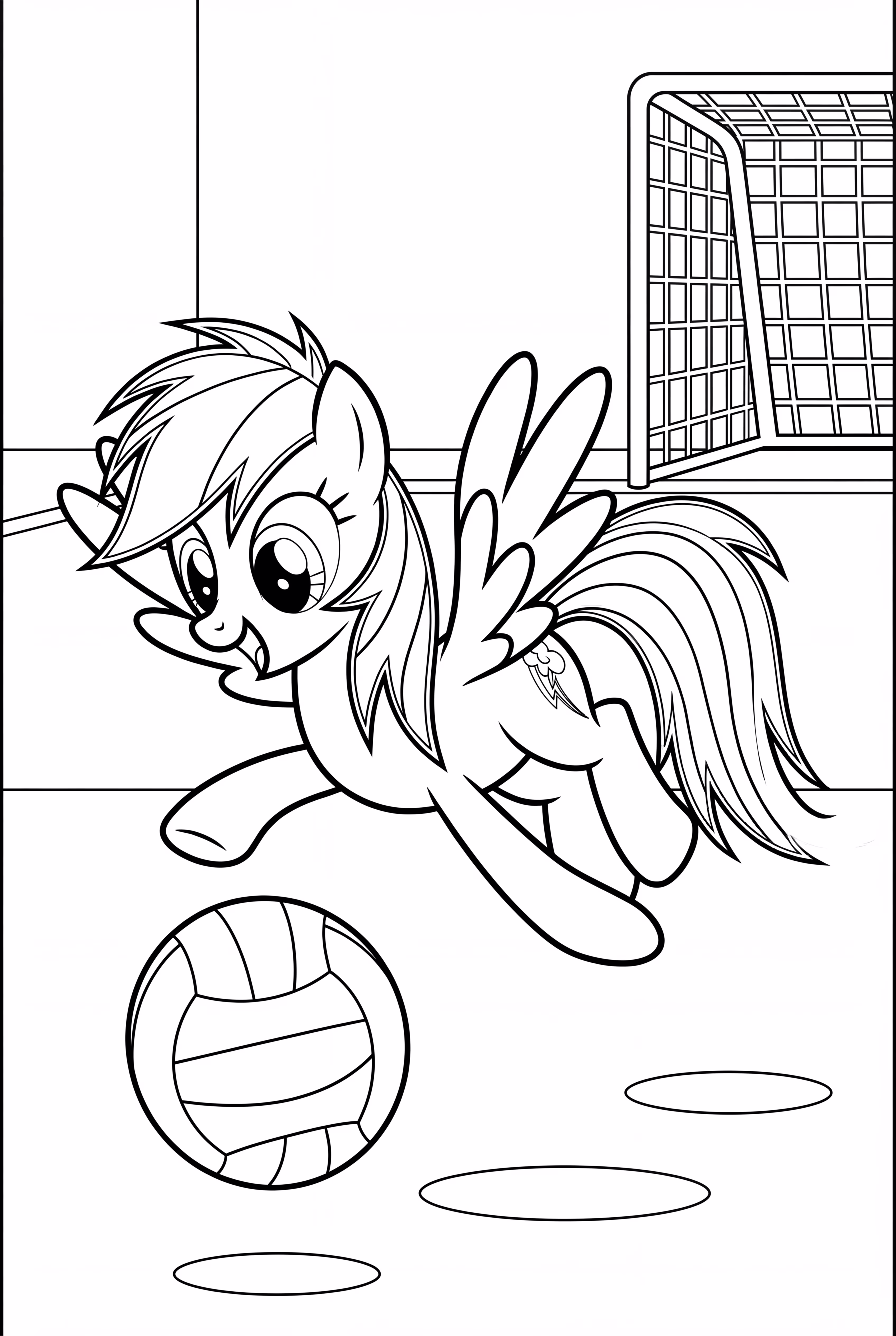 Rainbow Dash Playing A Game Of Buckball