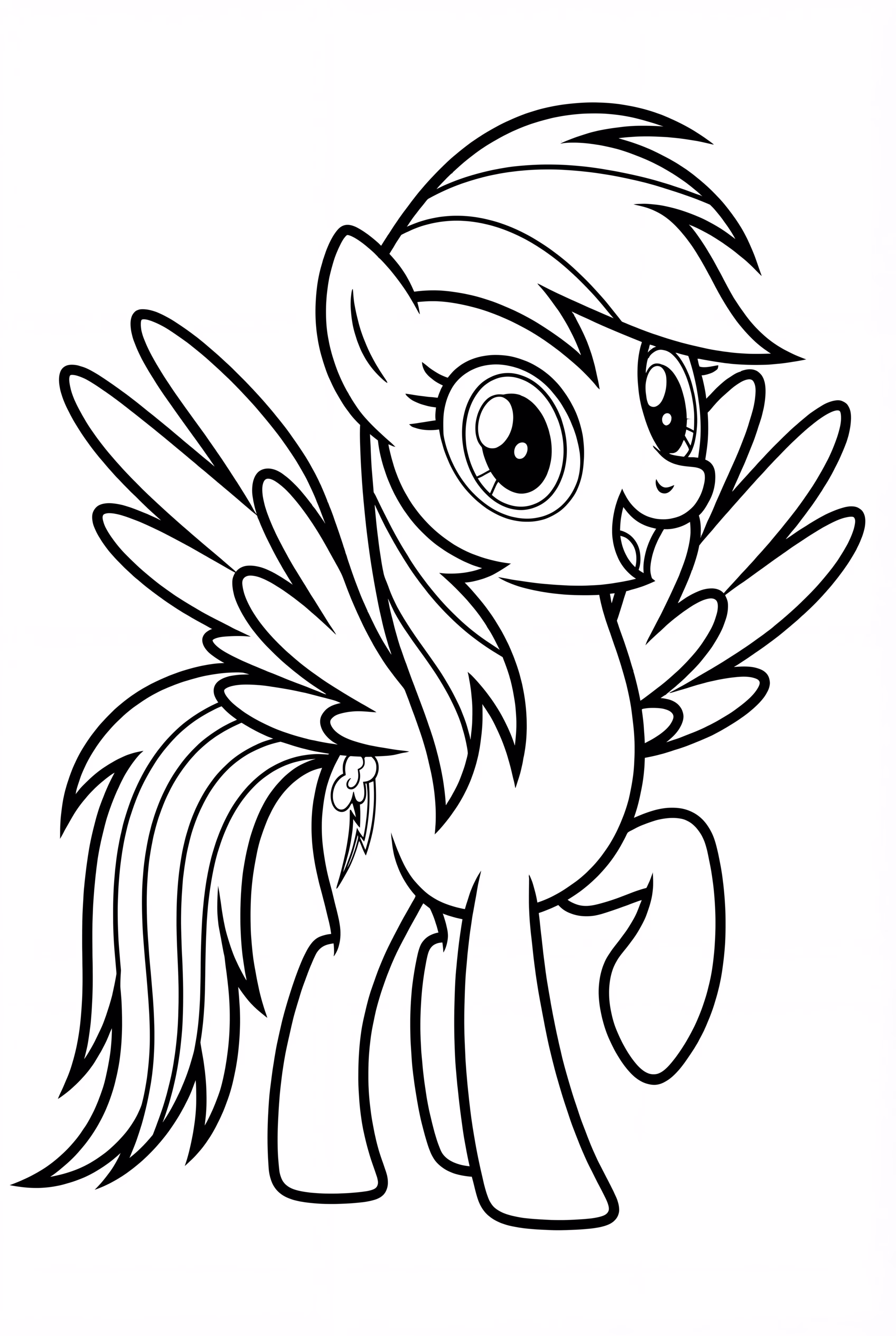 Rainbow Dash Sorrindo Alegremente