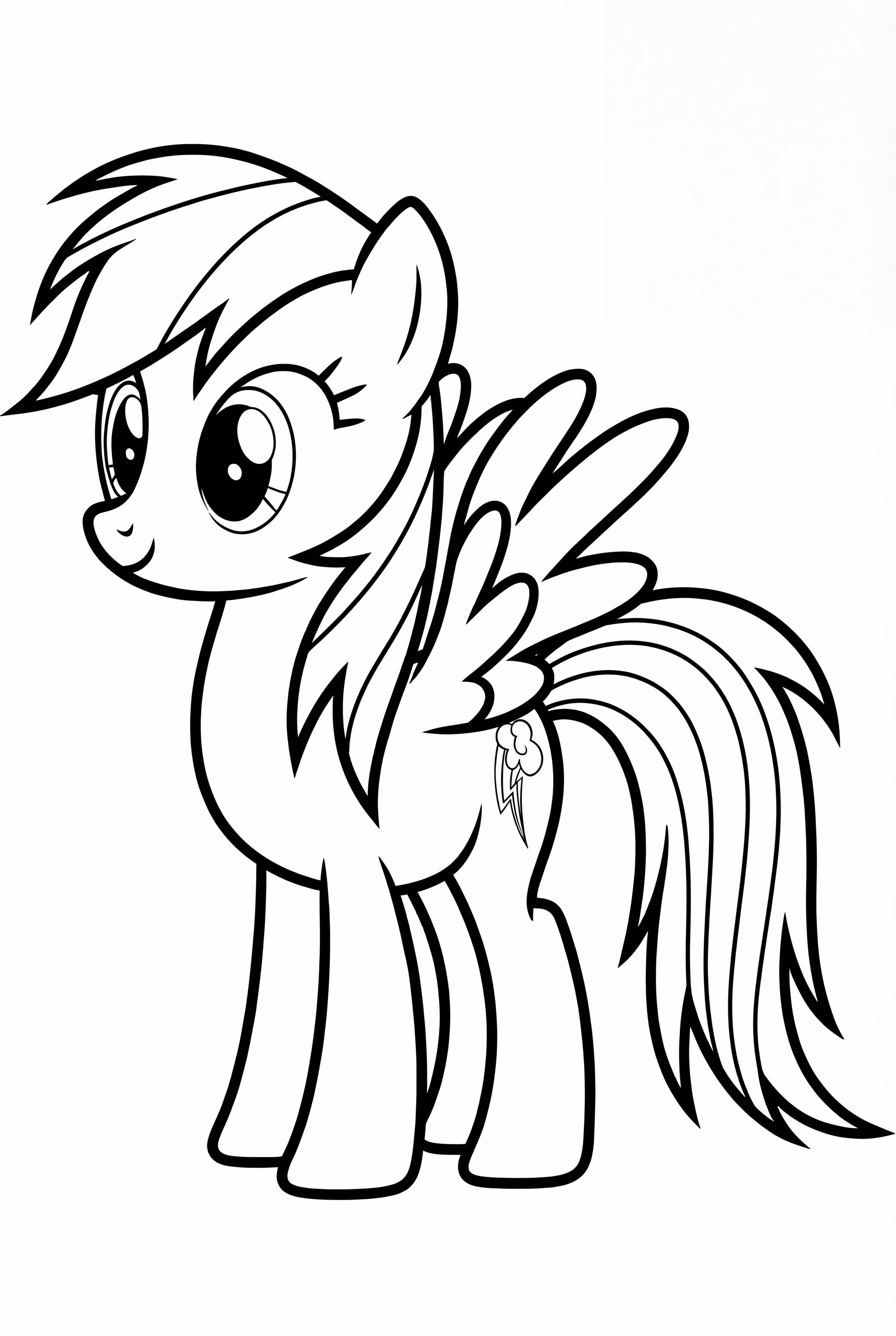Rainbow Dash With Her Wings Folded