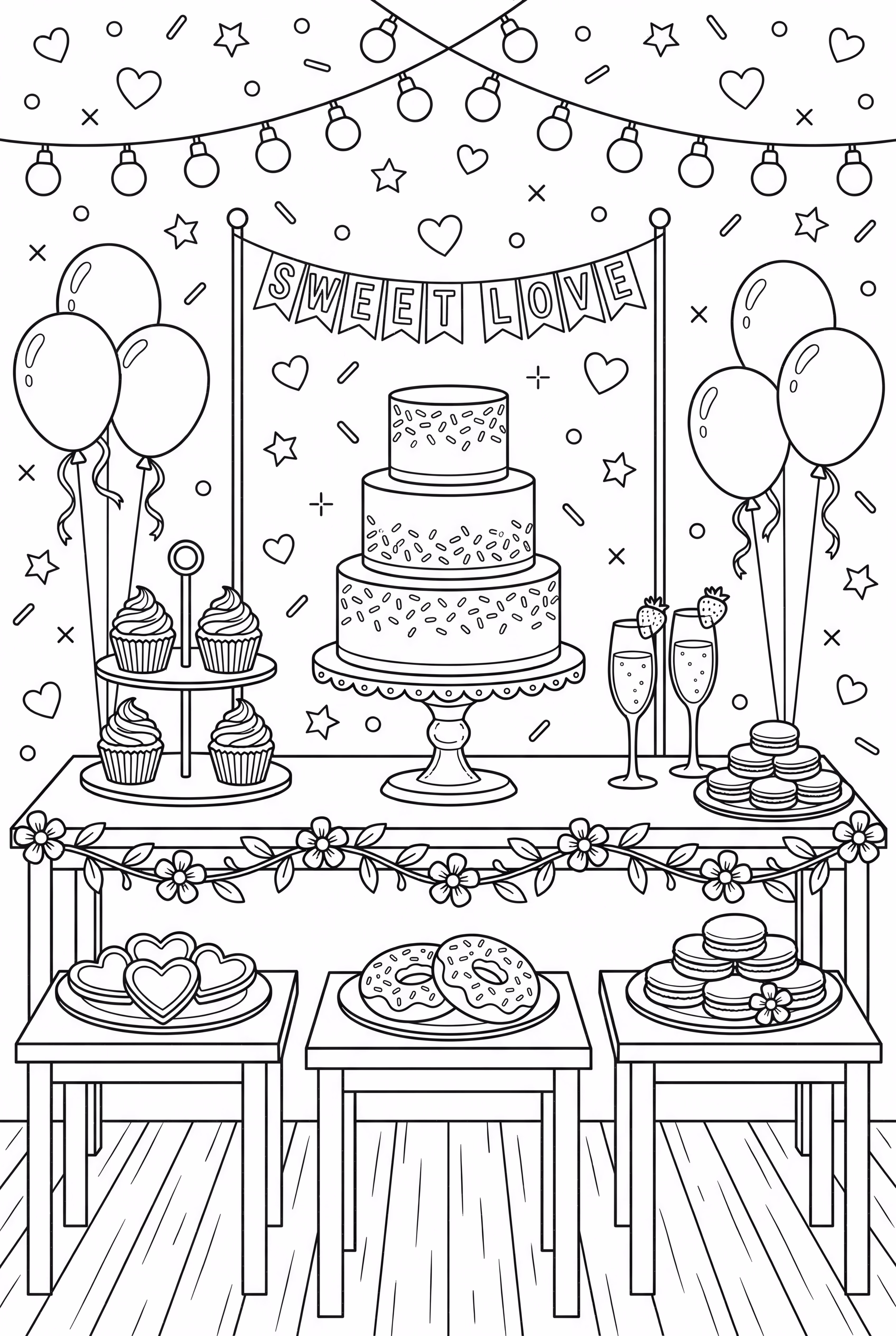 Barra de Postres Arcoíris en Boda