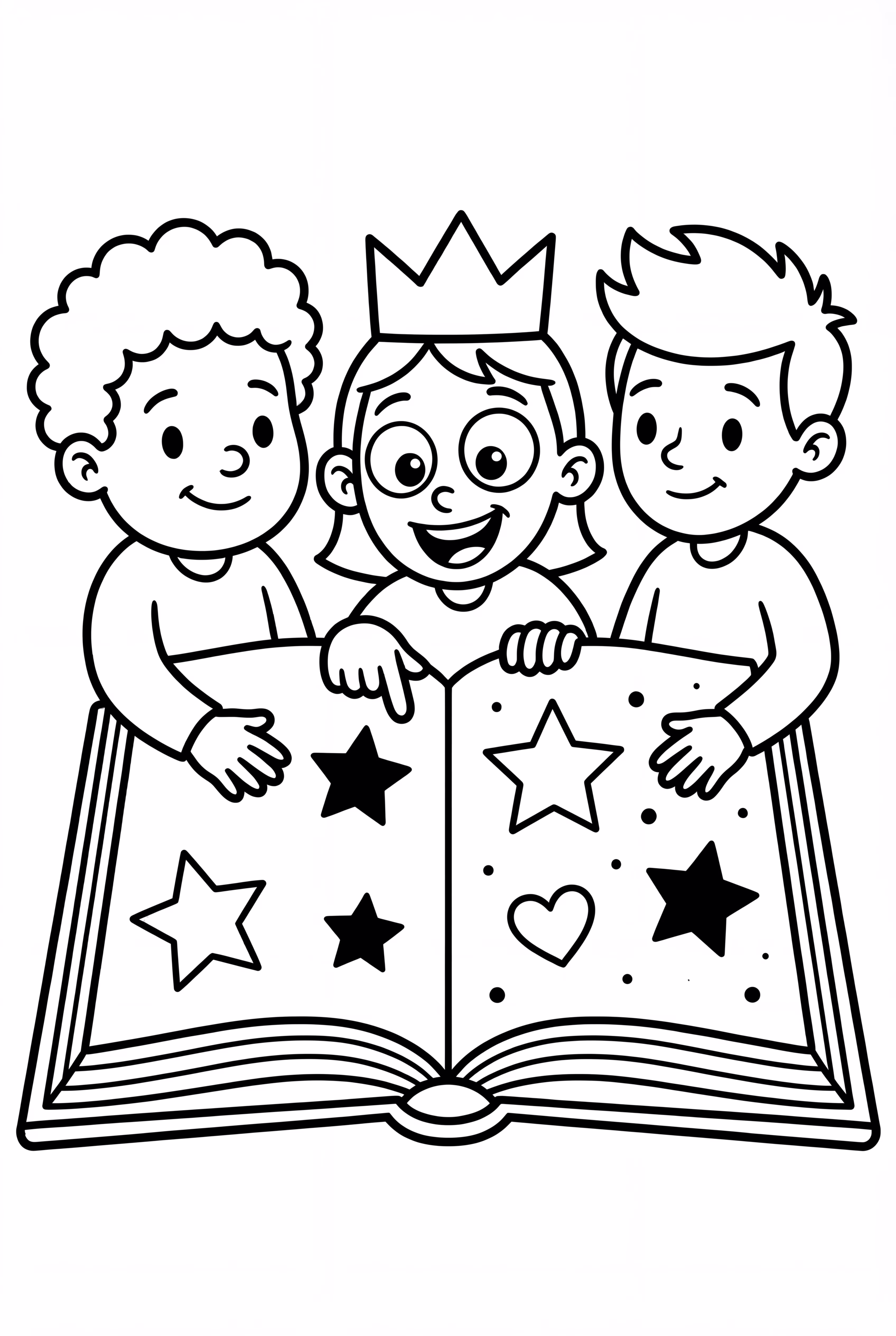 彩虹朋友閱讀一本大書