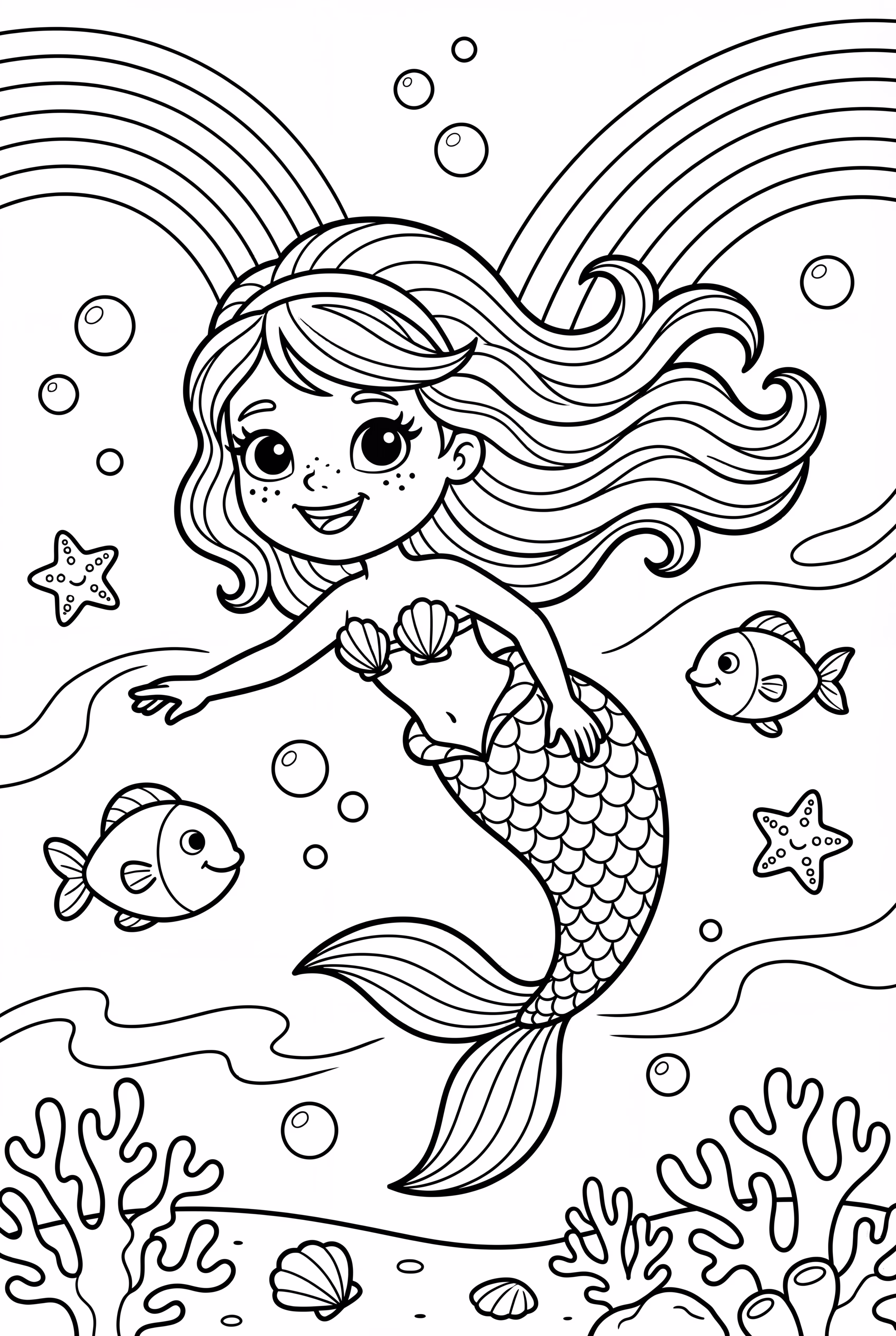 Regenbogen Meerjungfrau Fantasie