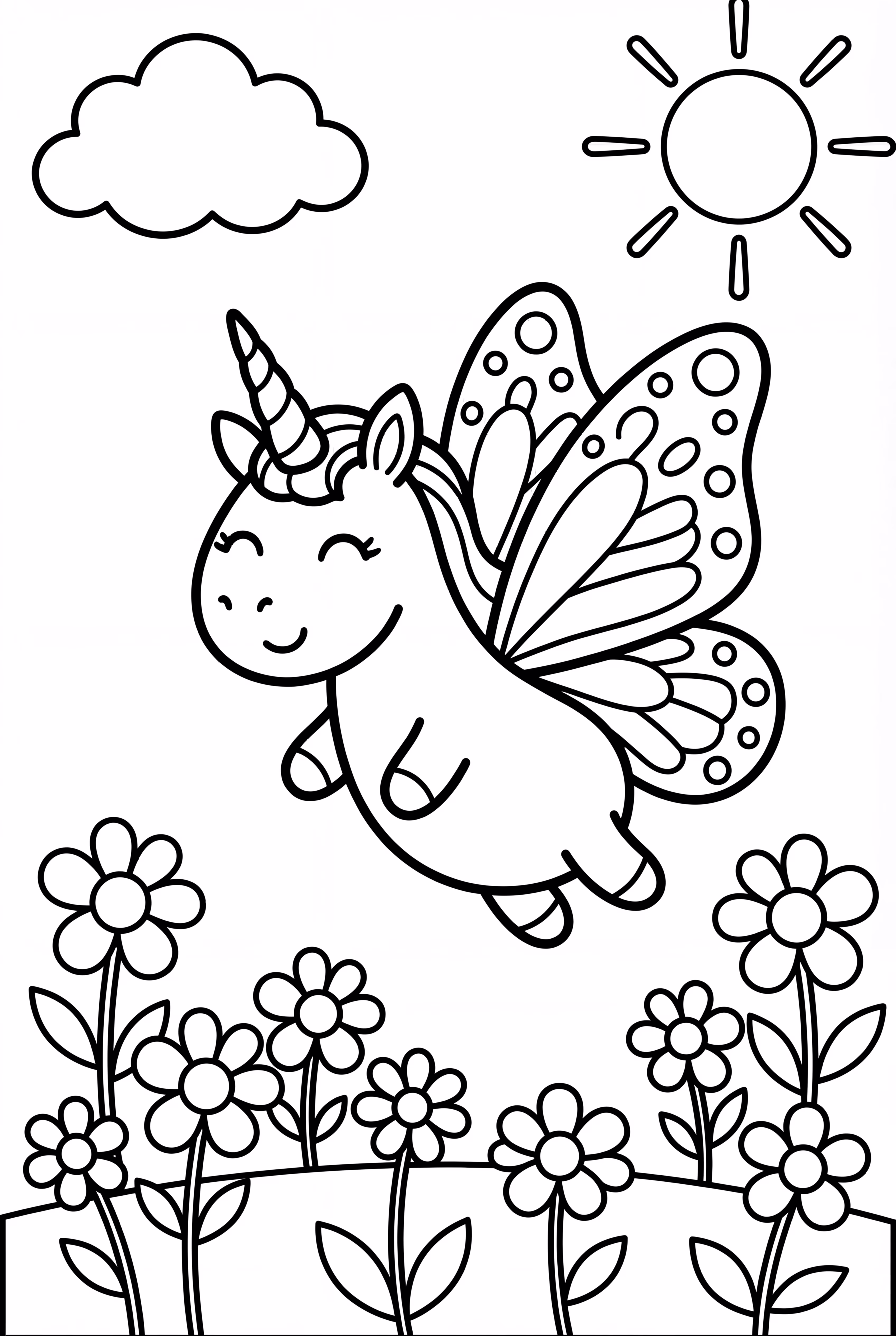 Rainbow Unicorn Butterfly