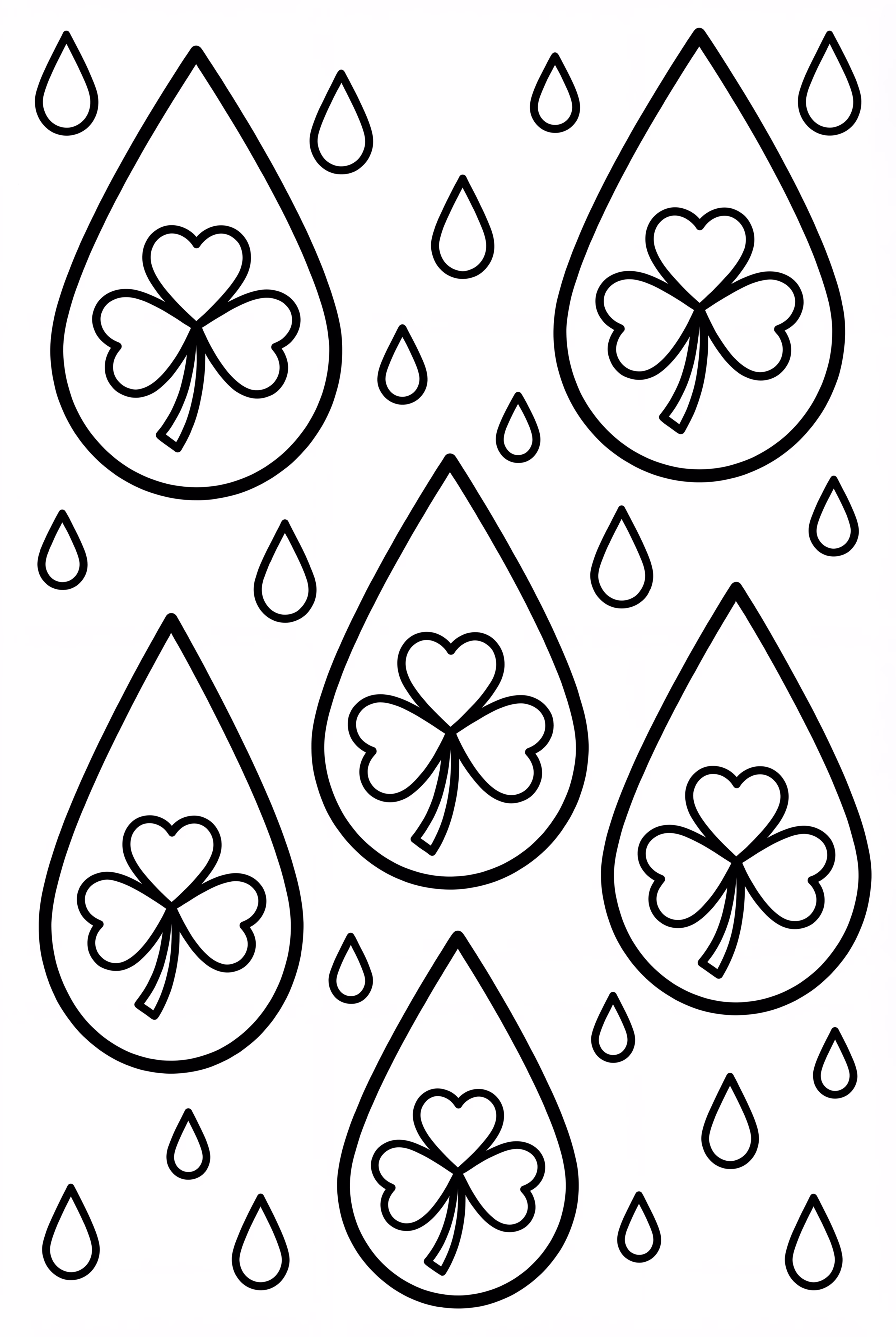 Raindrops Shaped Like Clovers