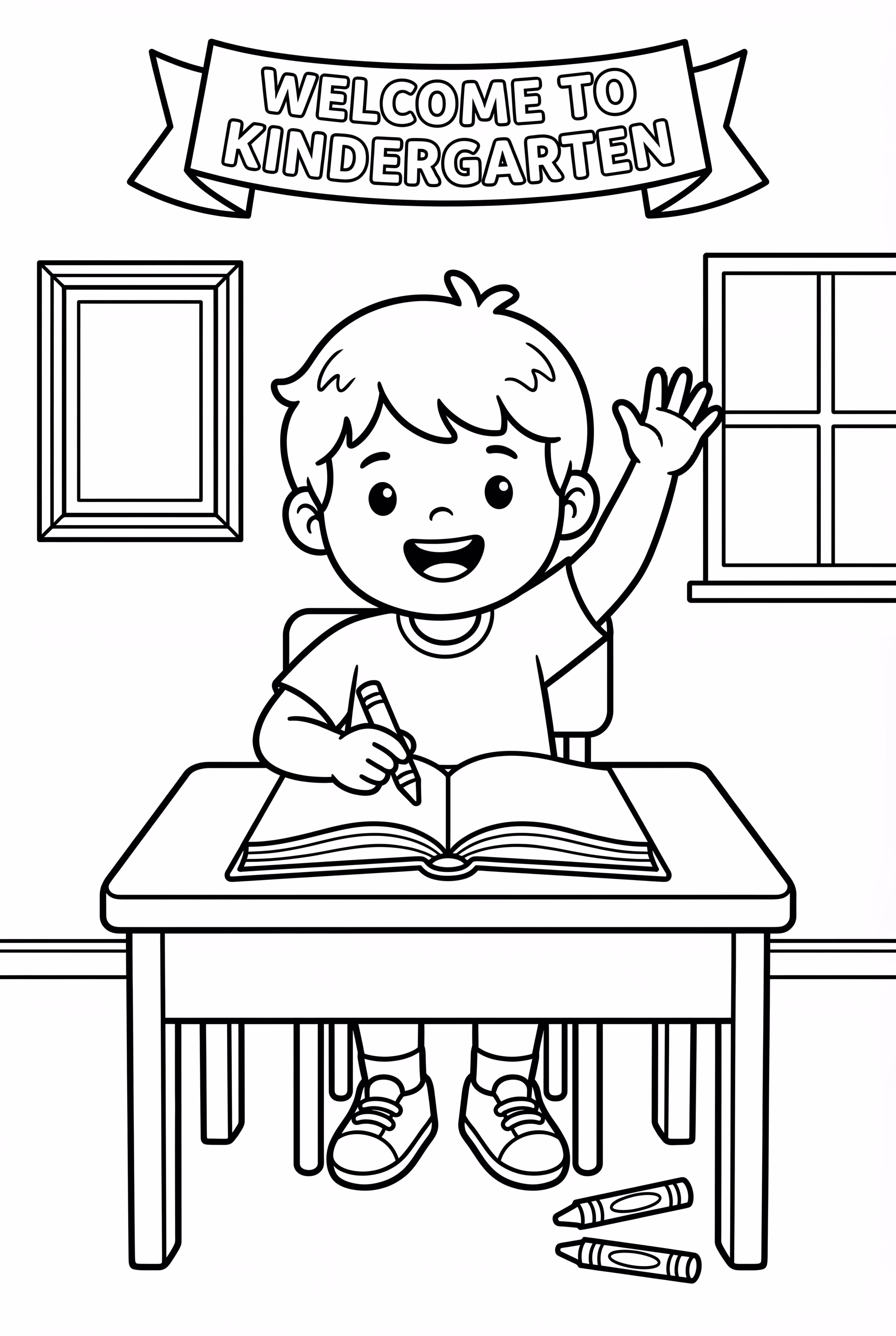 Raising Hand Welcome To Kindergarten