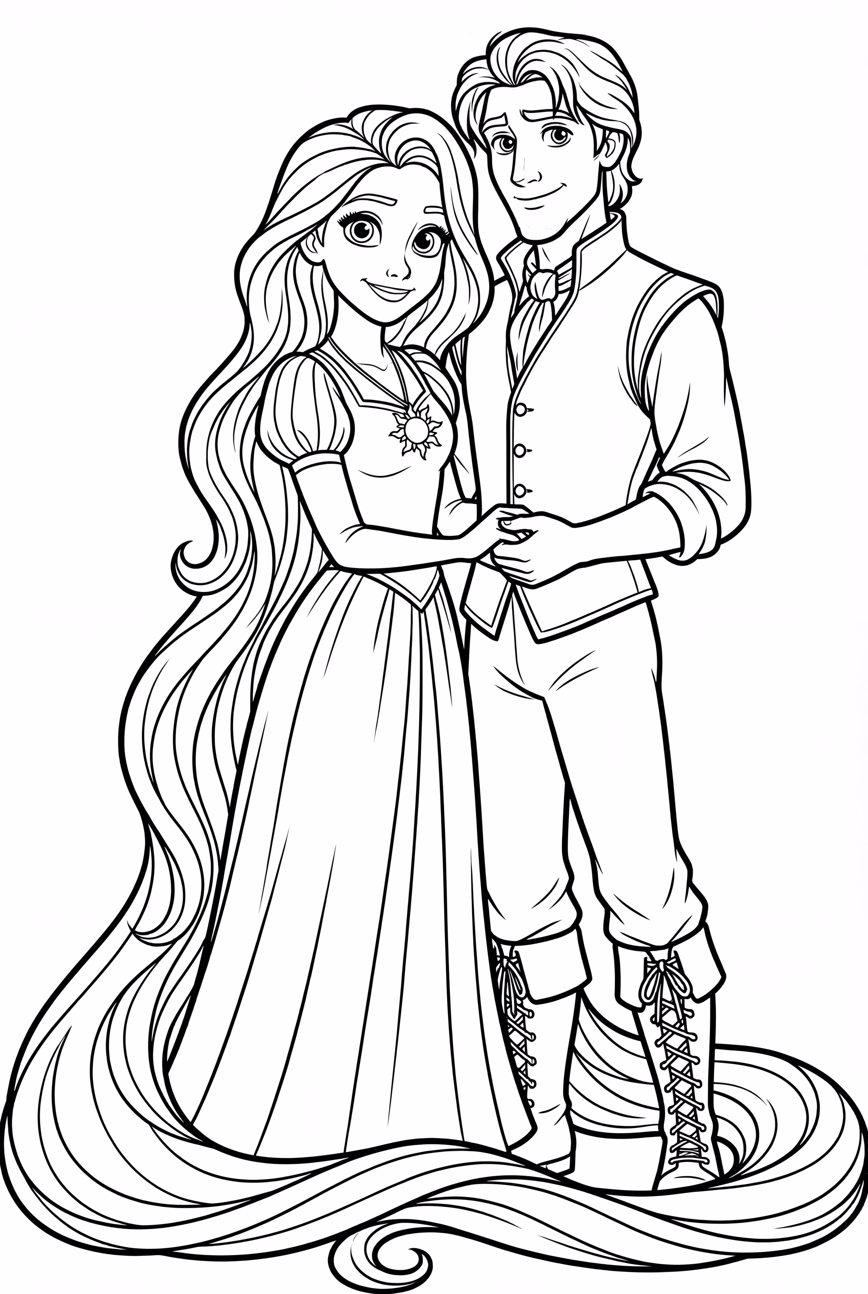 Rapunzel and Flynn Sharing a Romantic Moment