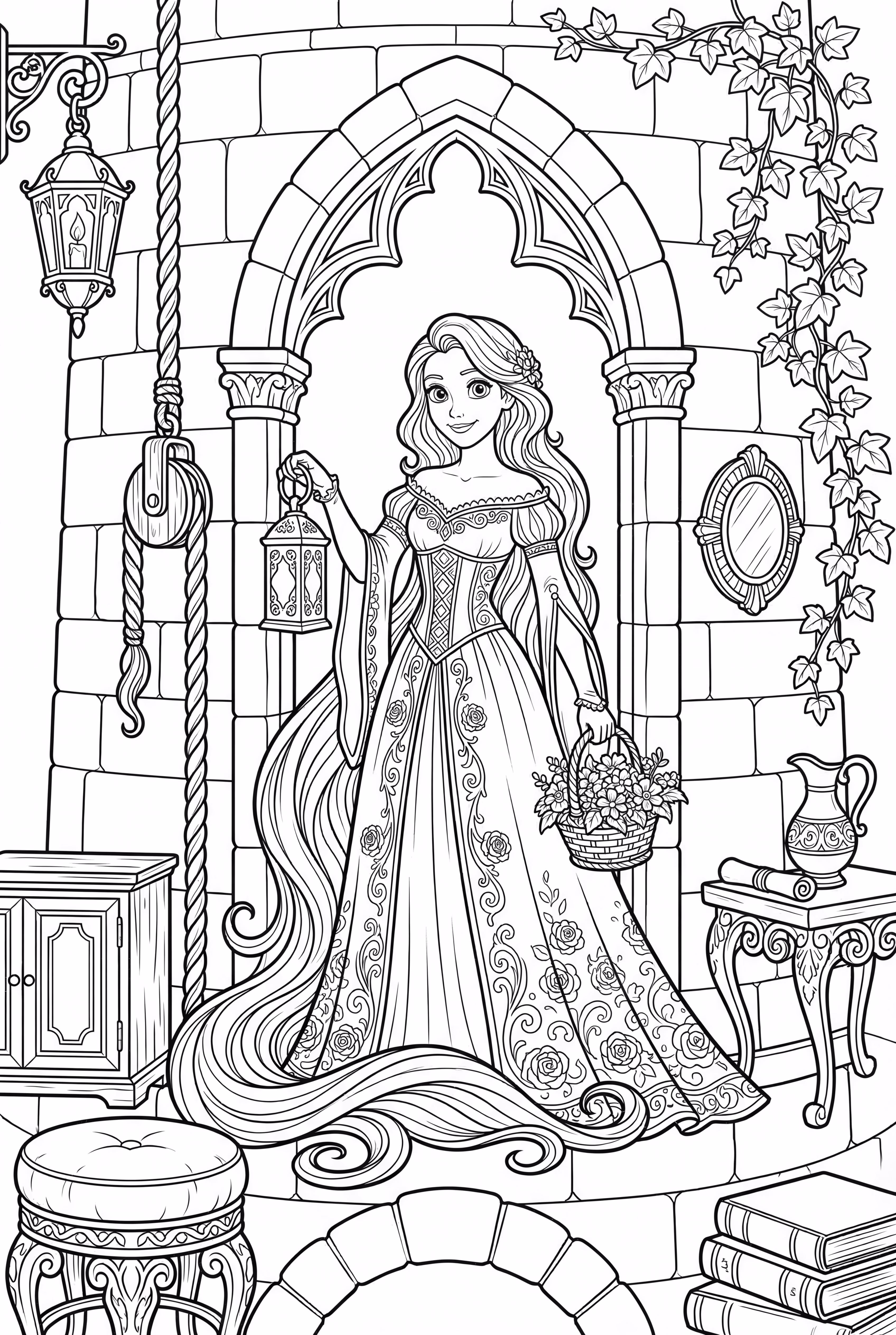 Rapunzel in Her Tower