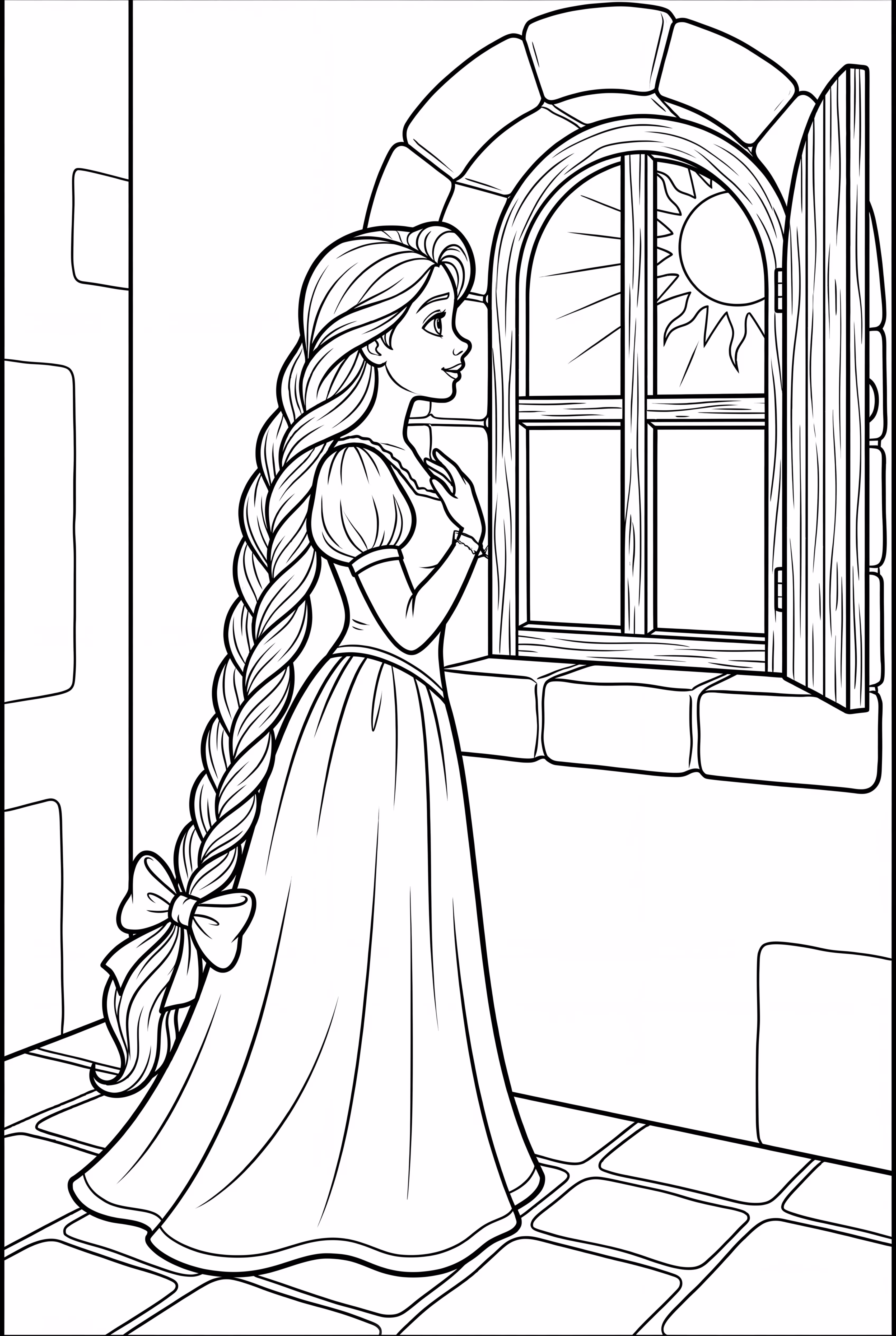 Rapunzel Looking Out the Window