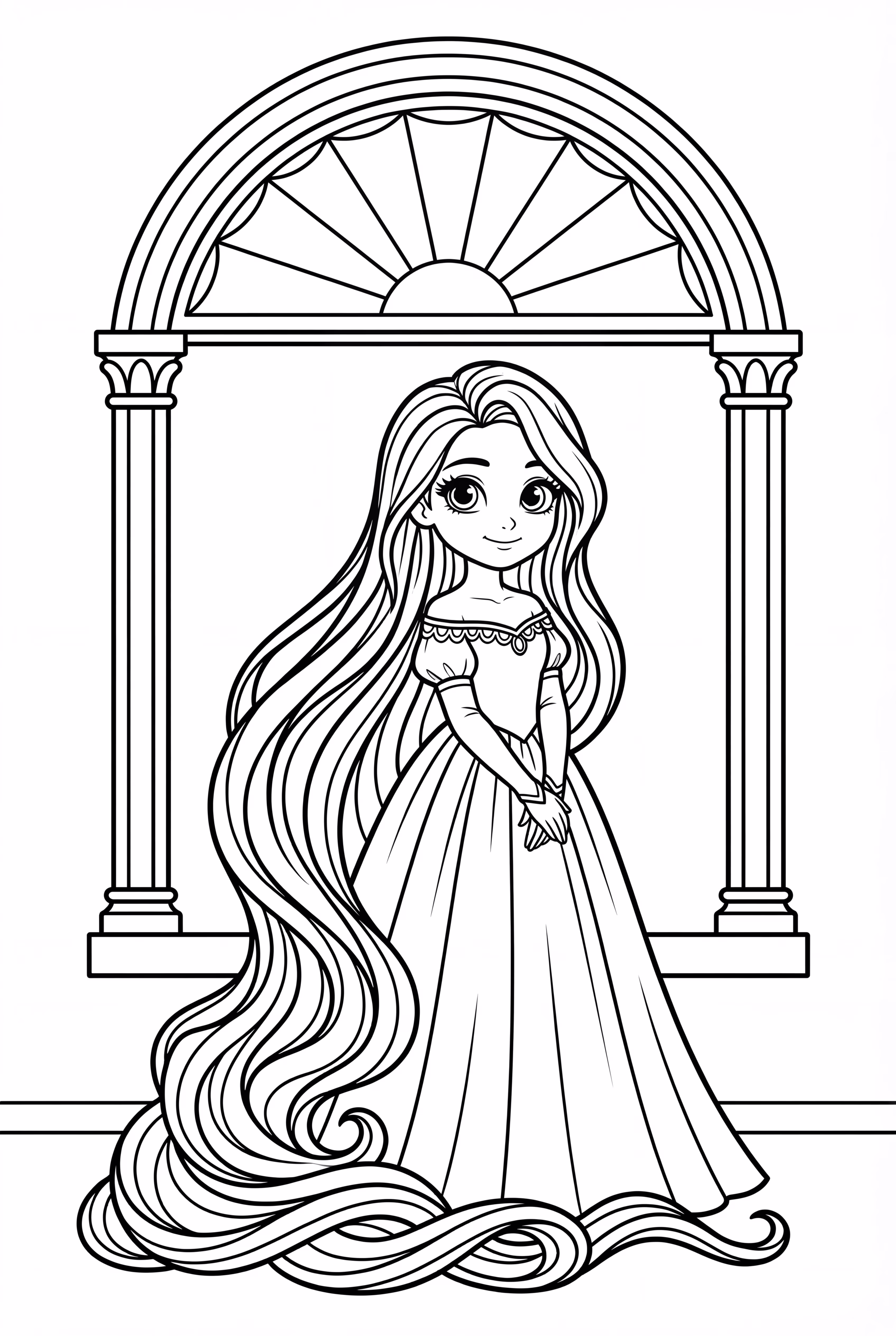 Rapunzel Looking Out the Window