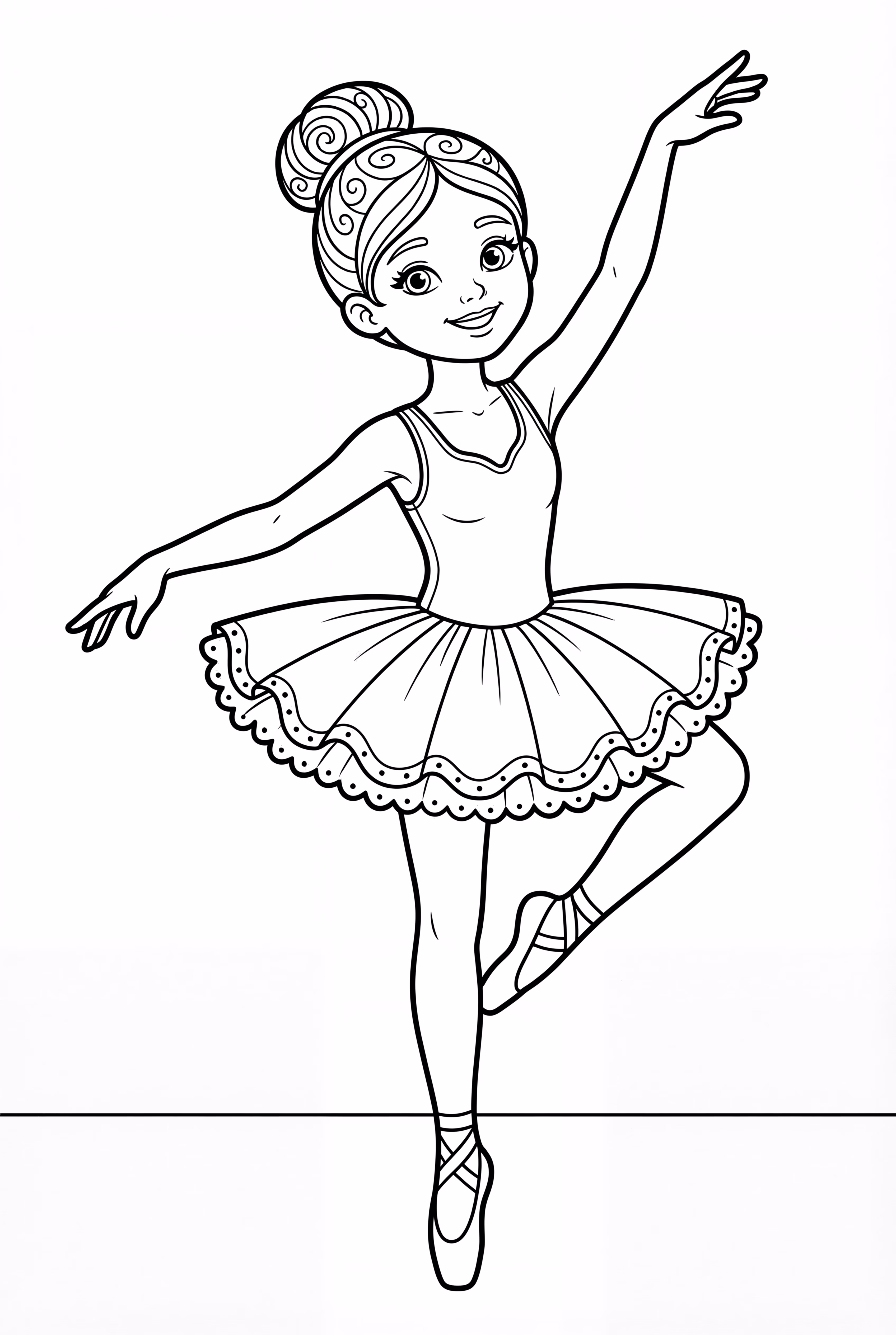 Realistic Ballerina Dancing on Stage