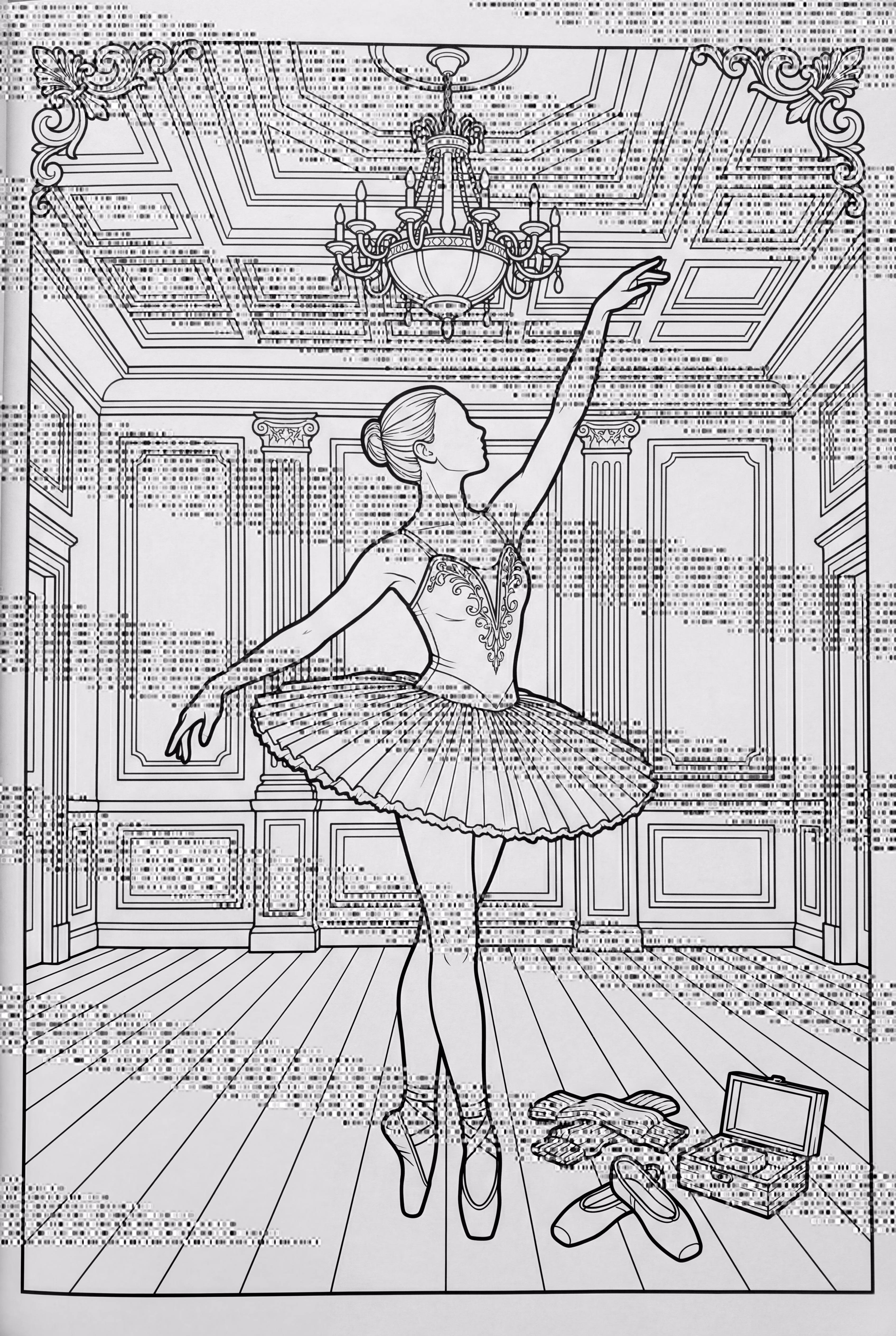 Realistic Ballerina Stretching Before a Performance