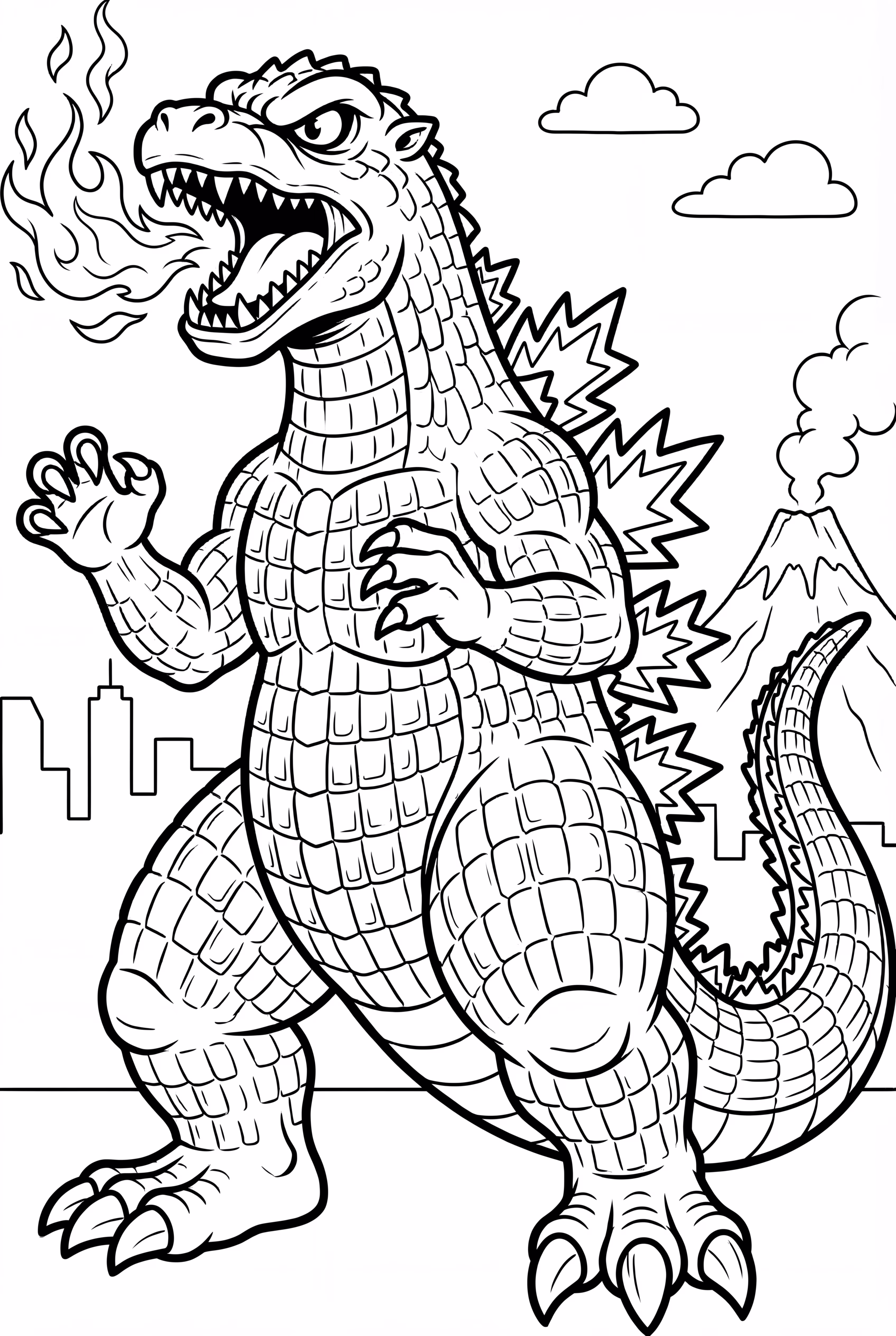 Realistic Godzilla Detailed Scales