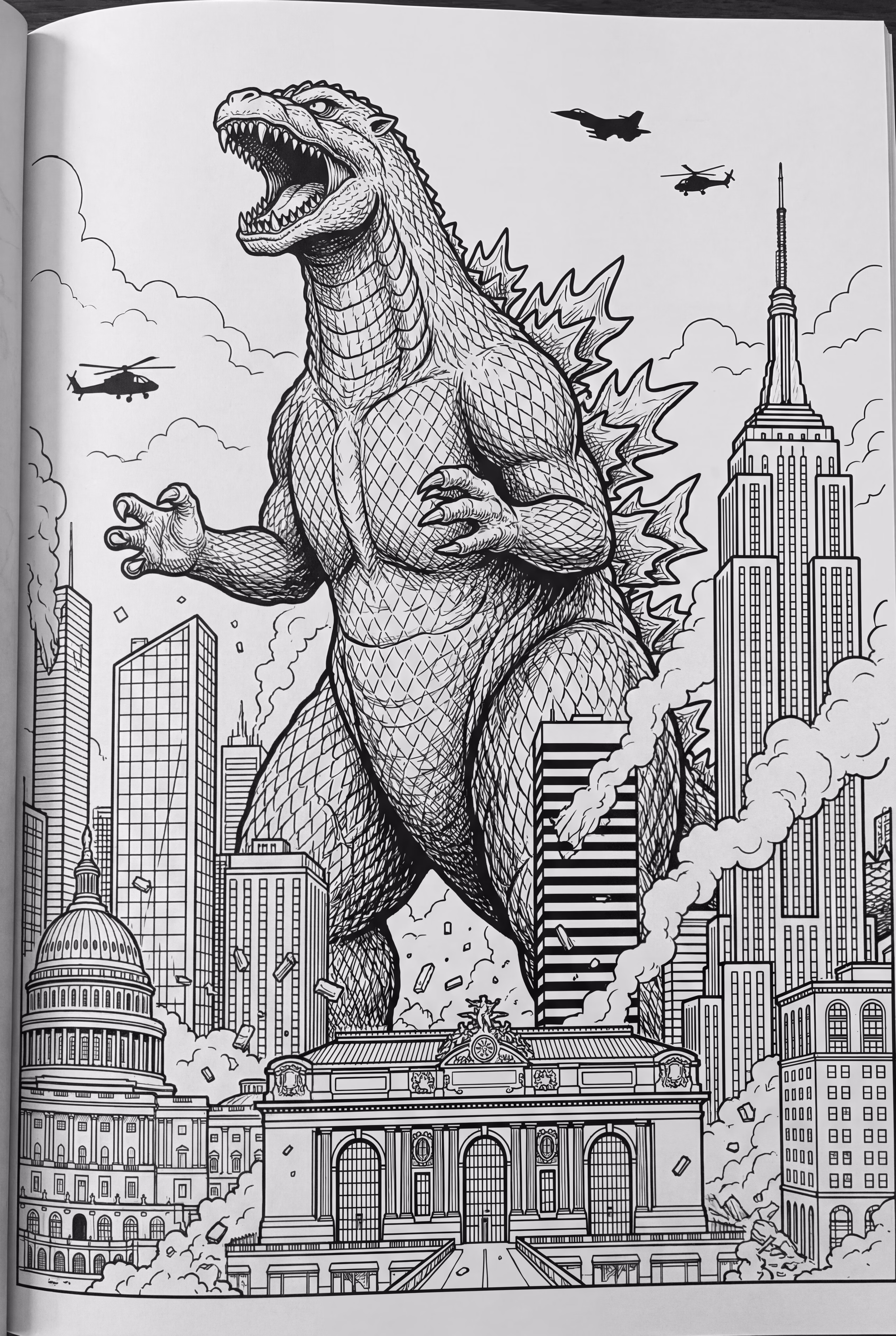 realistic godzilla vs king ghidorah