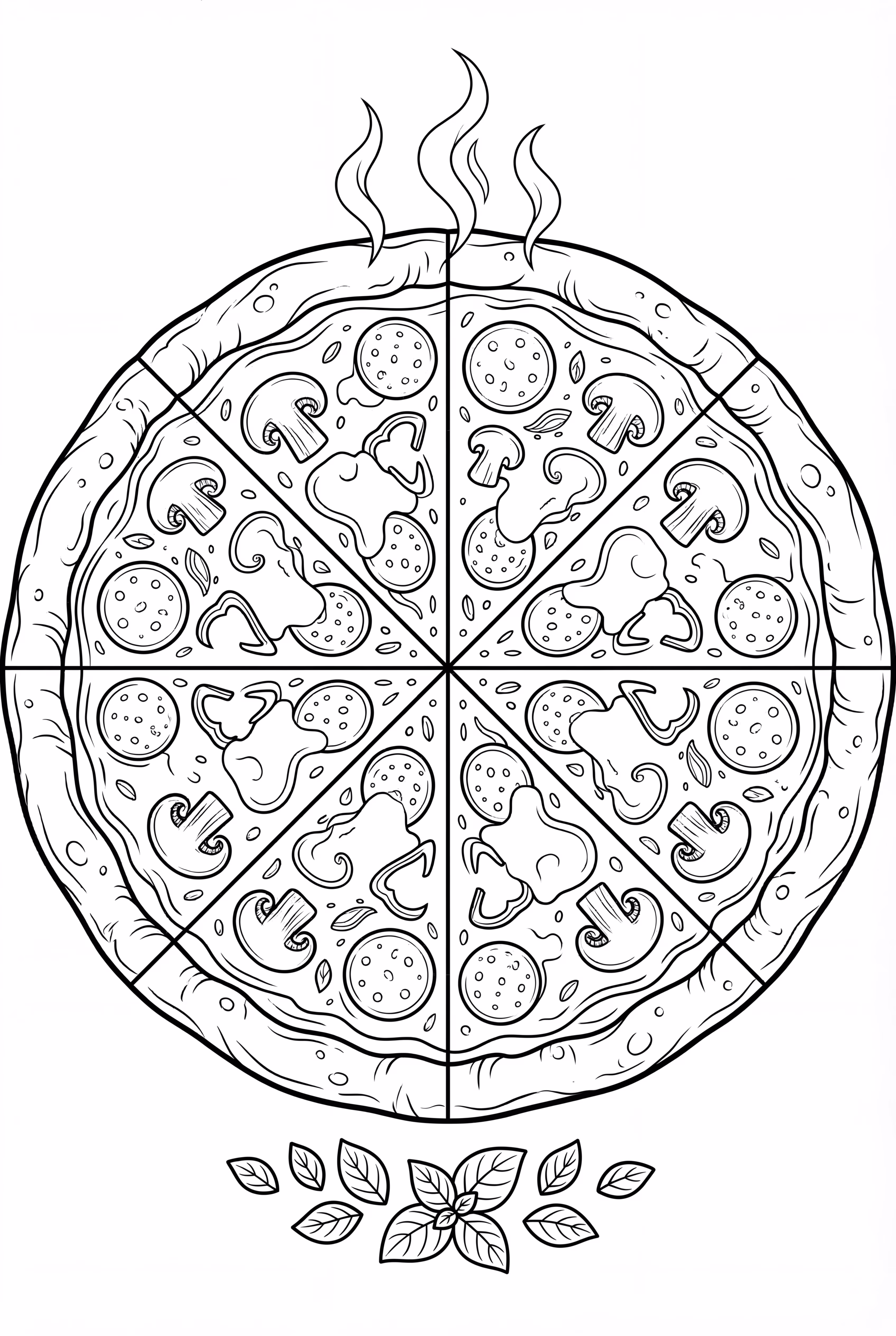 Pizza Realista con Corteza Detallada