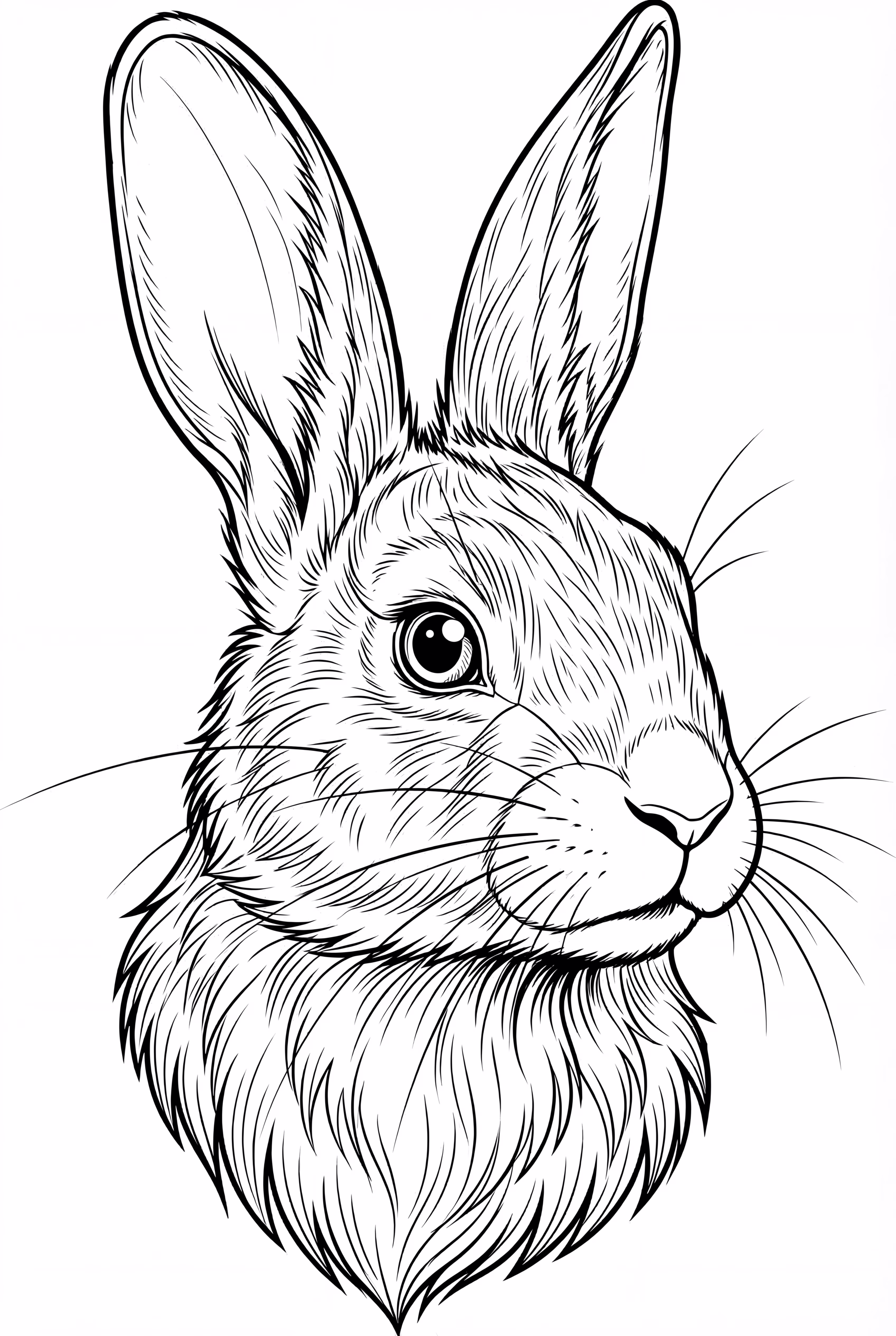 Realistic Rabbit Portrait