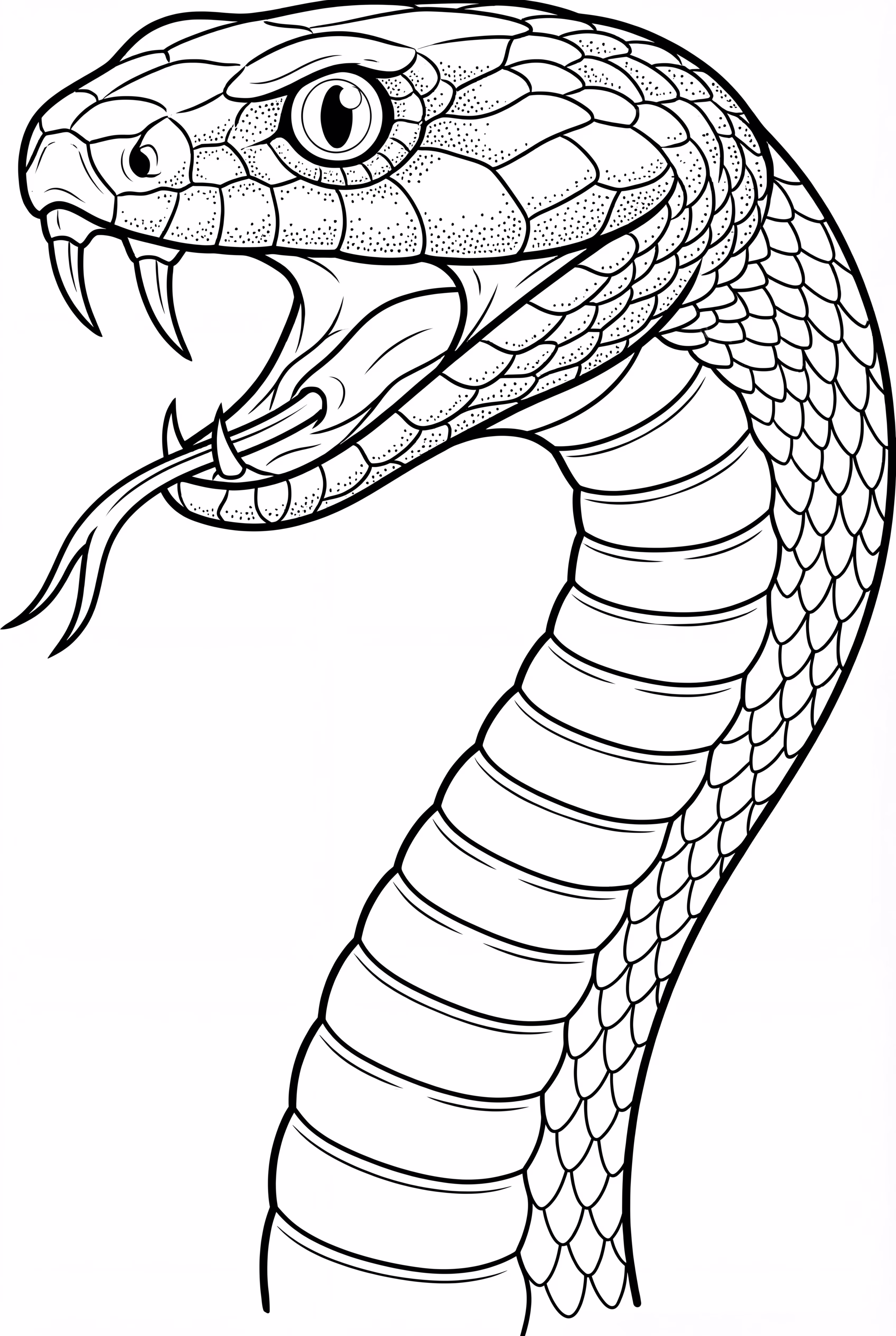 Realistic Snake Head Portrait