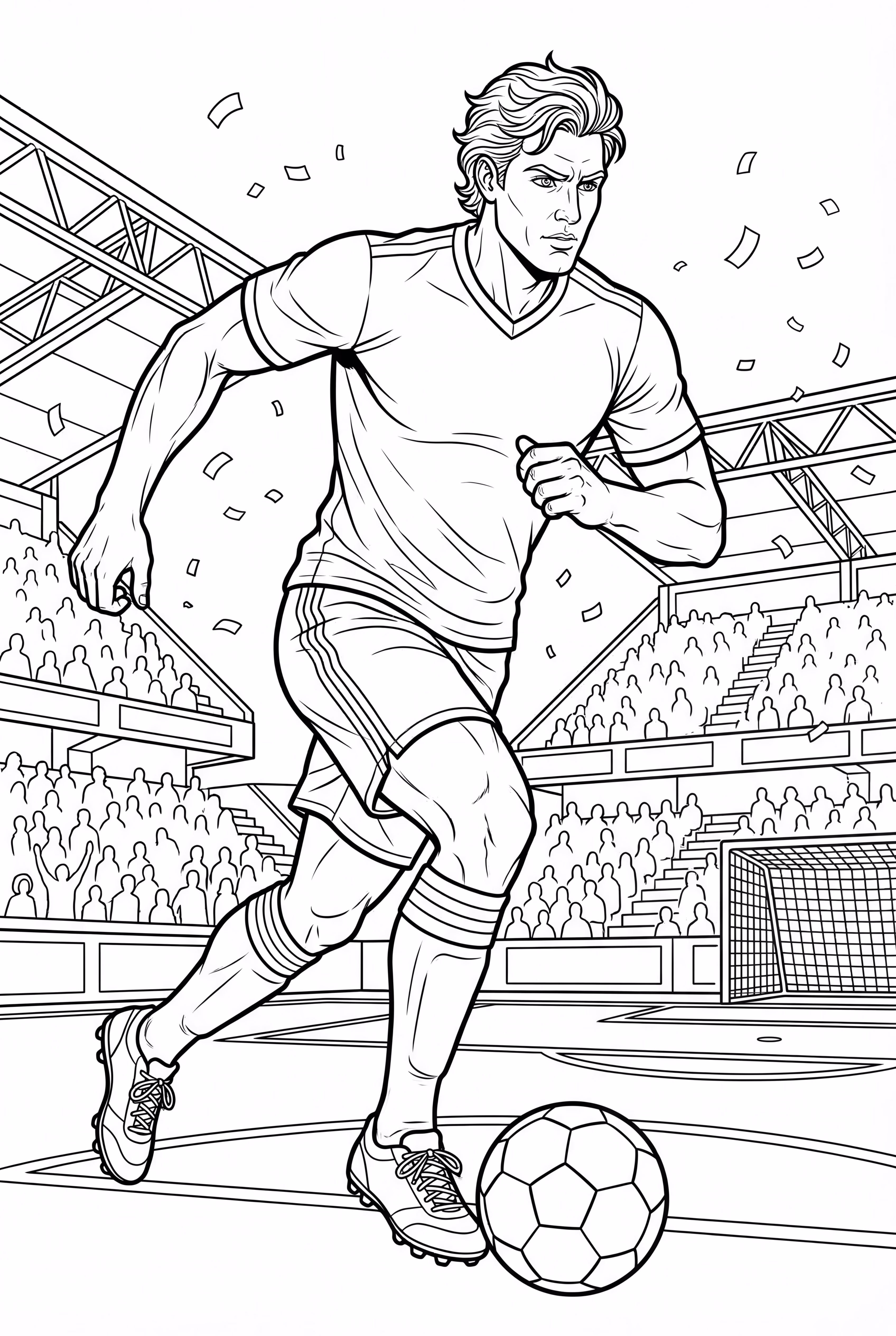 逼真足球运动员肖像