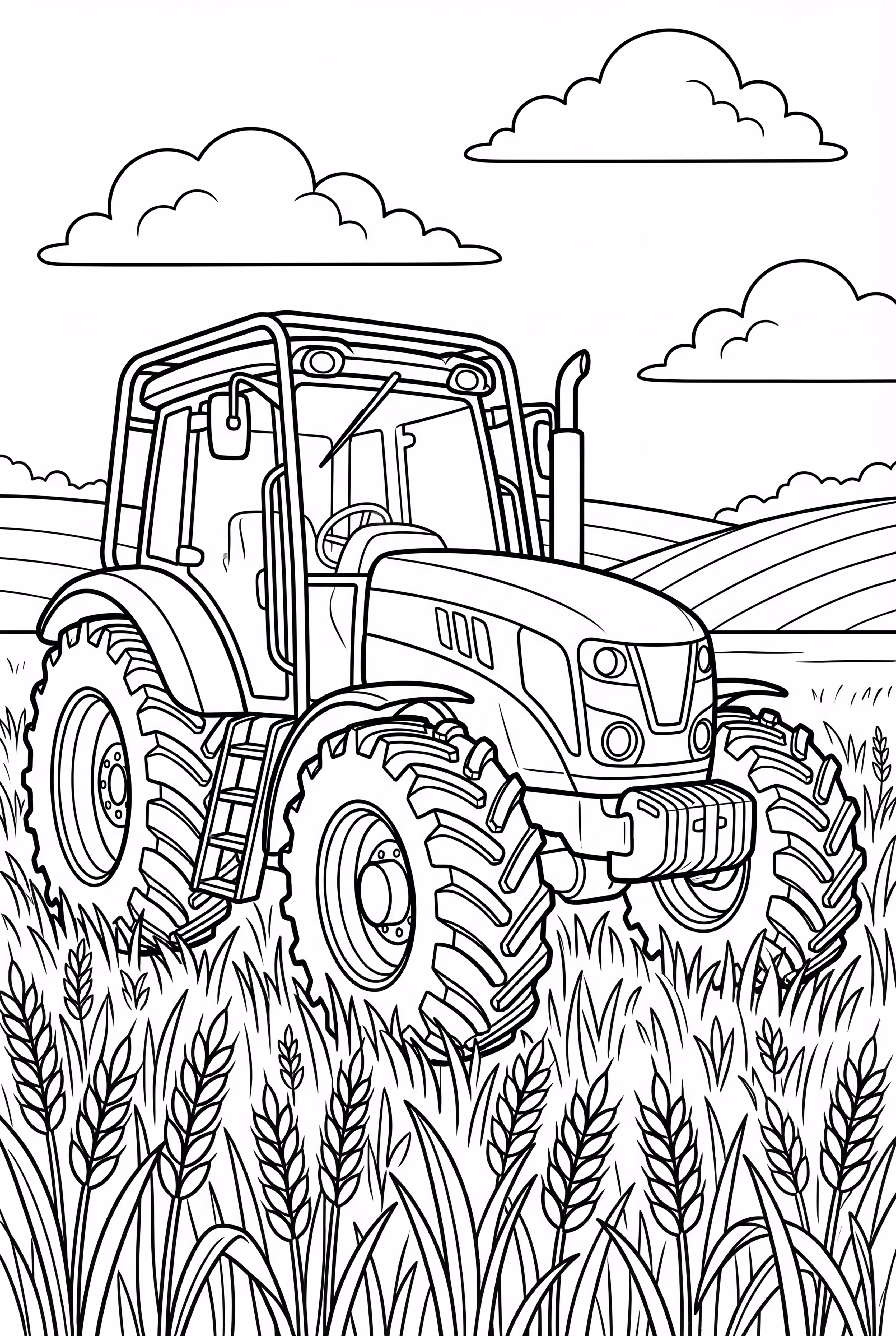 リアルなトラクターの収穫