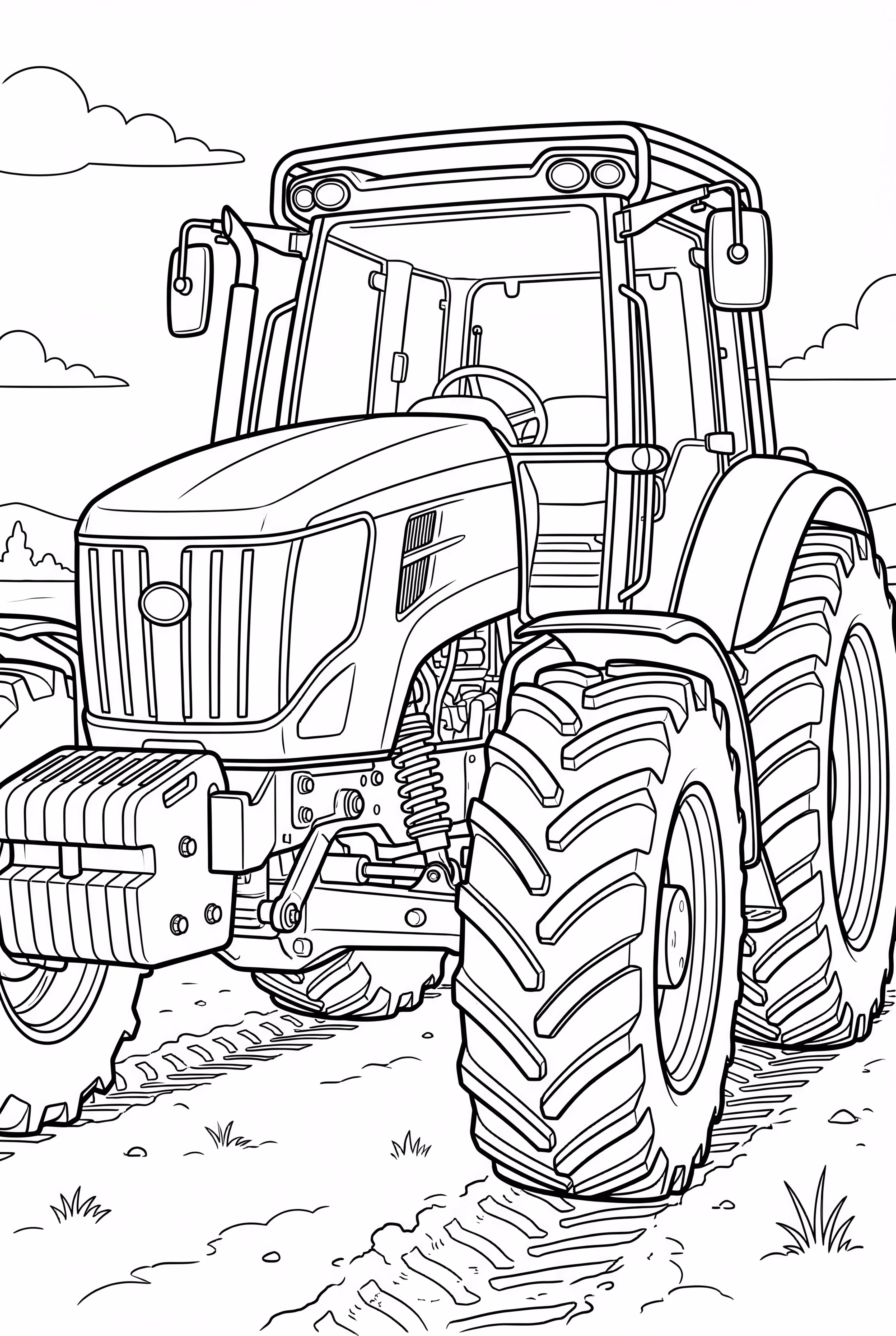 Tracteur Réaliste en Action