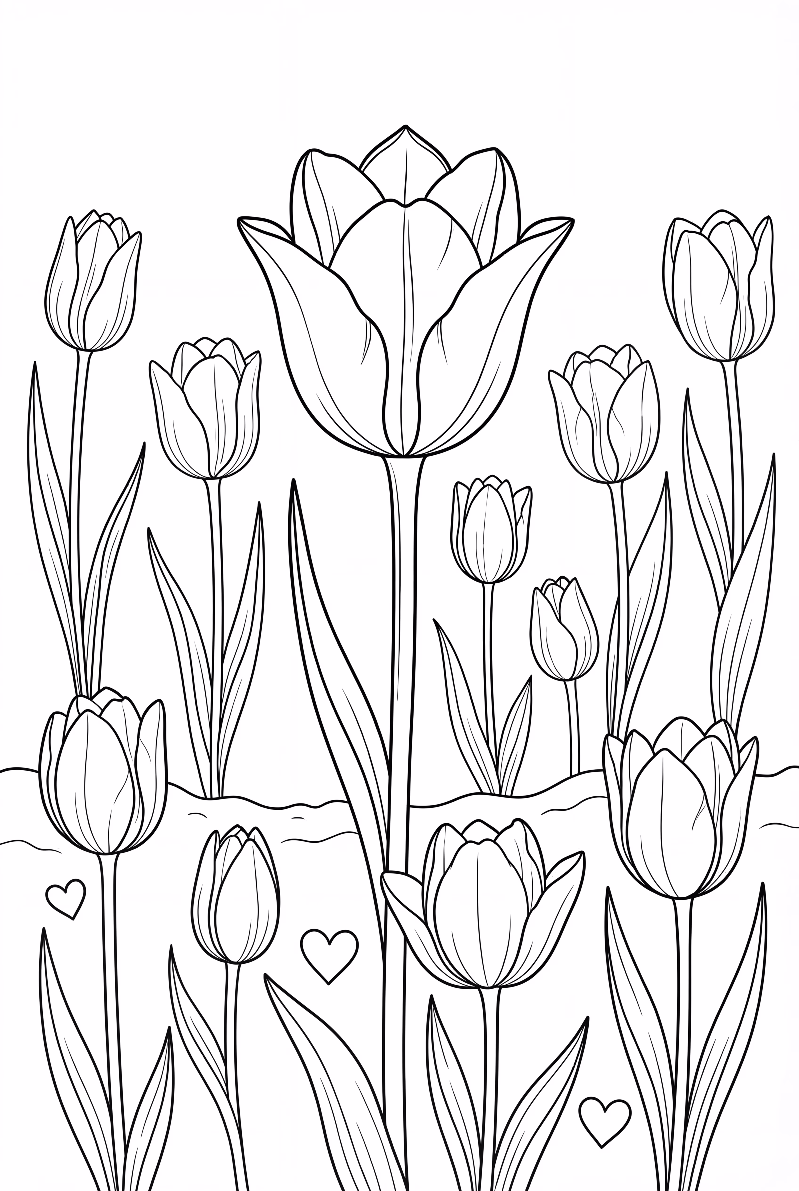 逼真的郁金香球茎种植场景